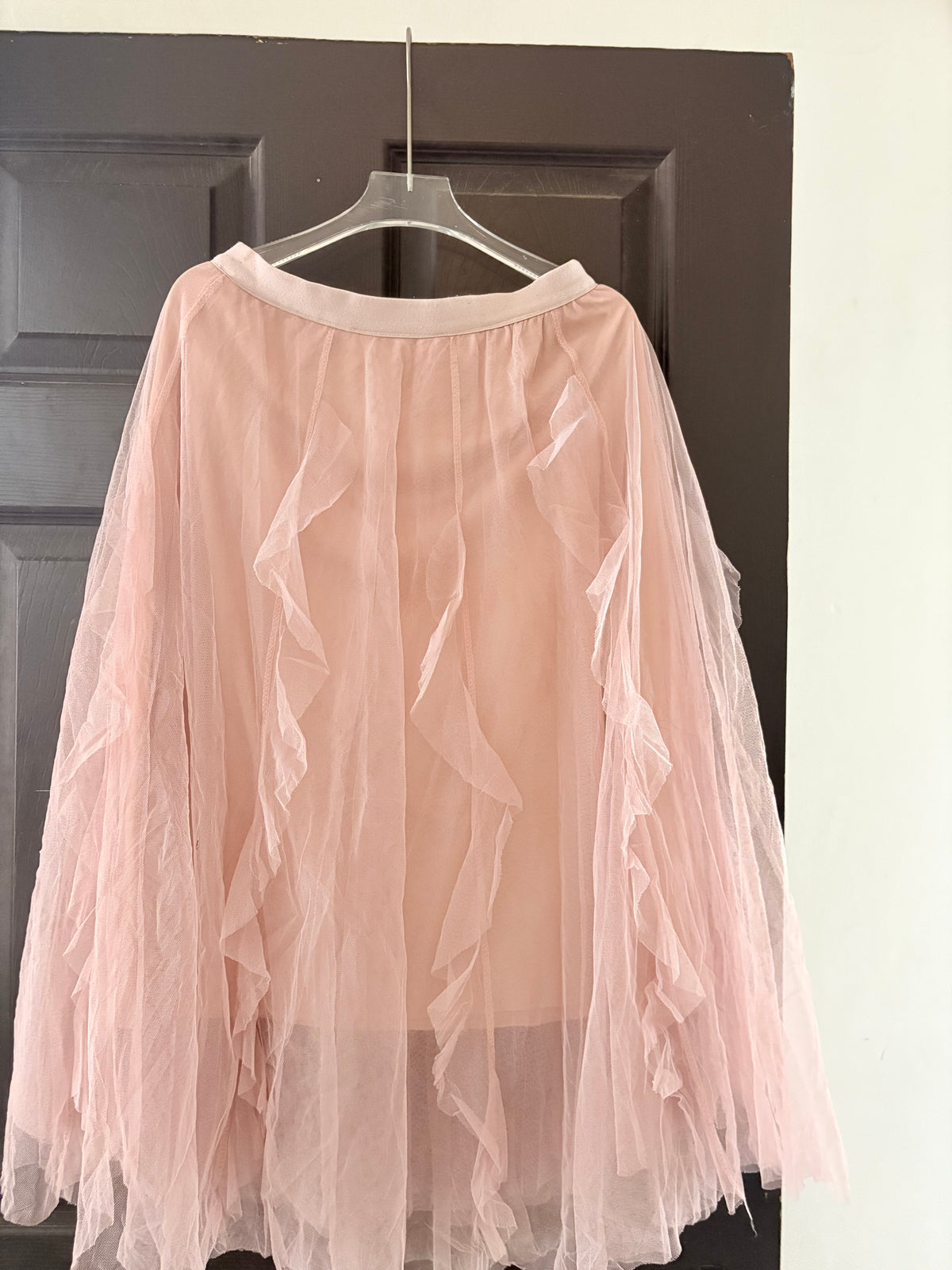 Peach tulle skirt