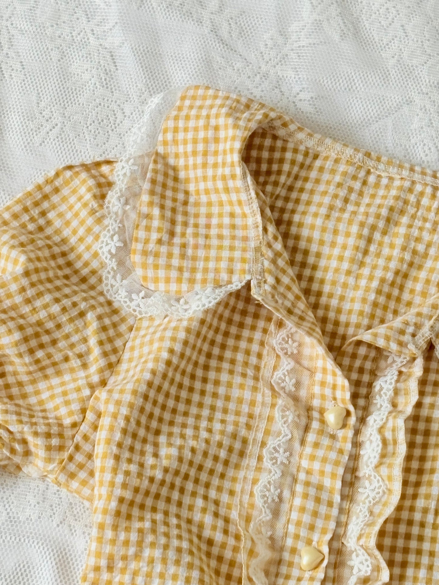 Yellow gingham top