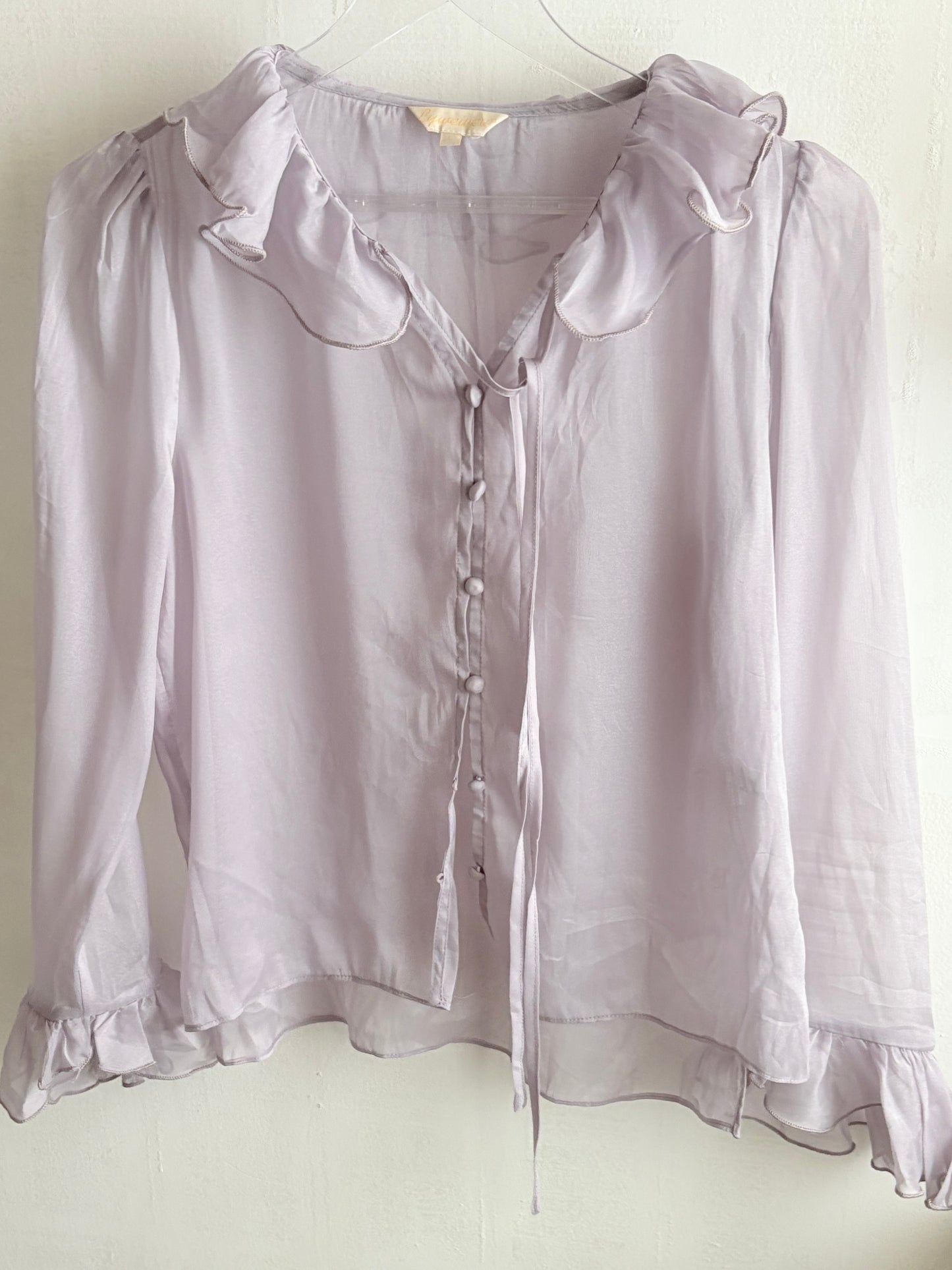 Lavender chiffon shirt