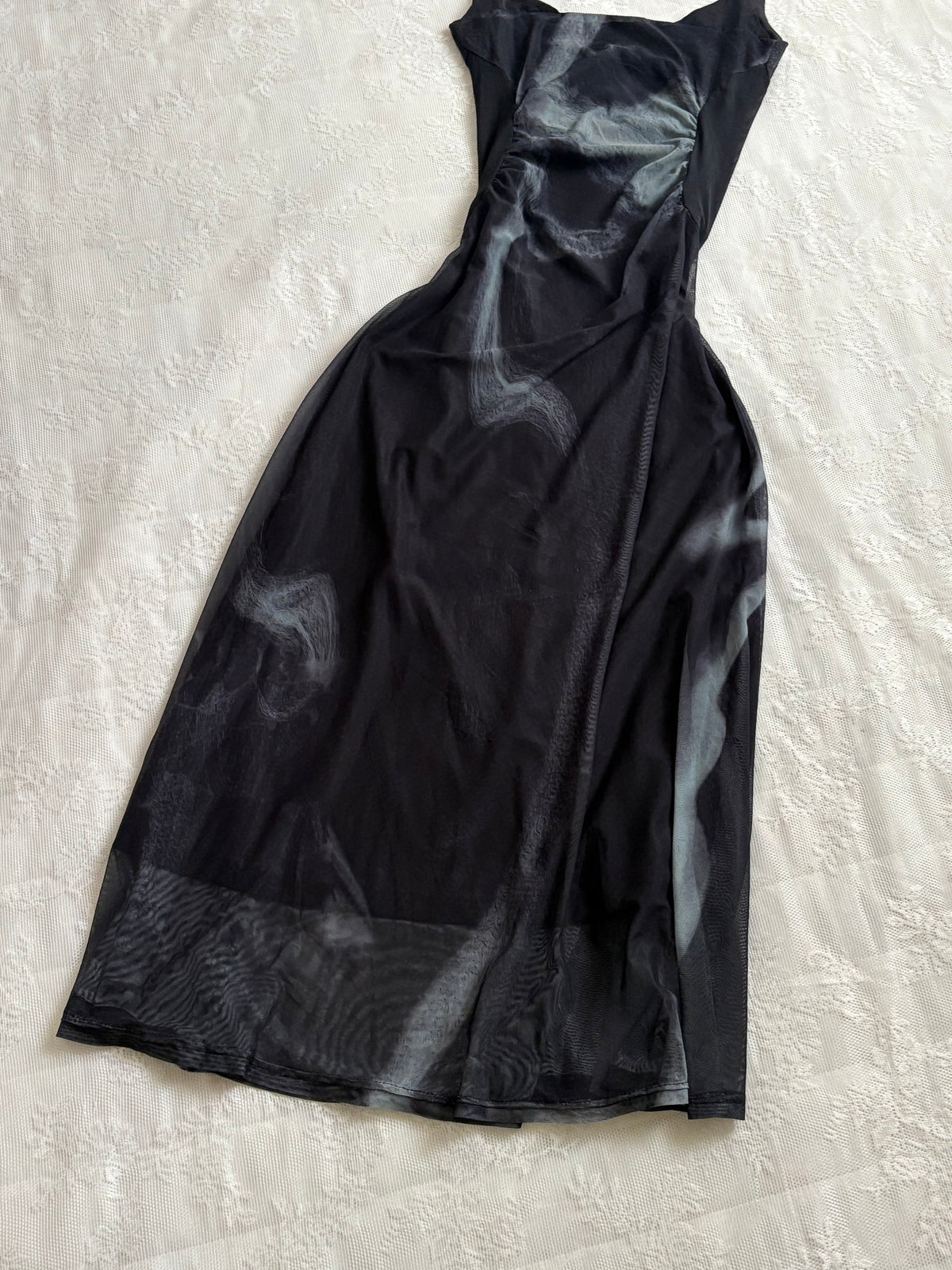 Black mesh dress