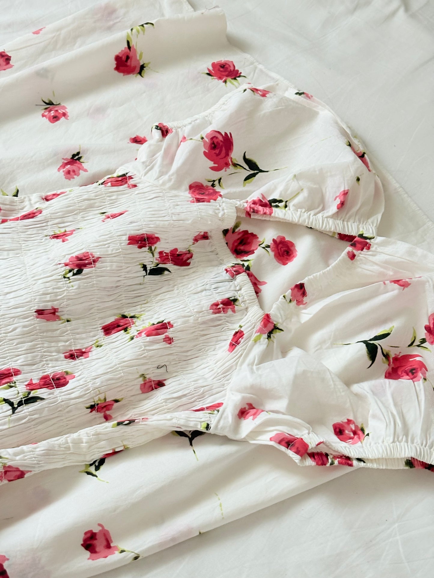Smocked floral dress