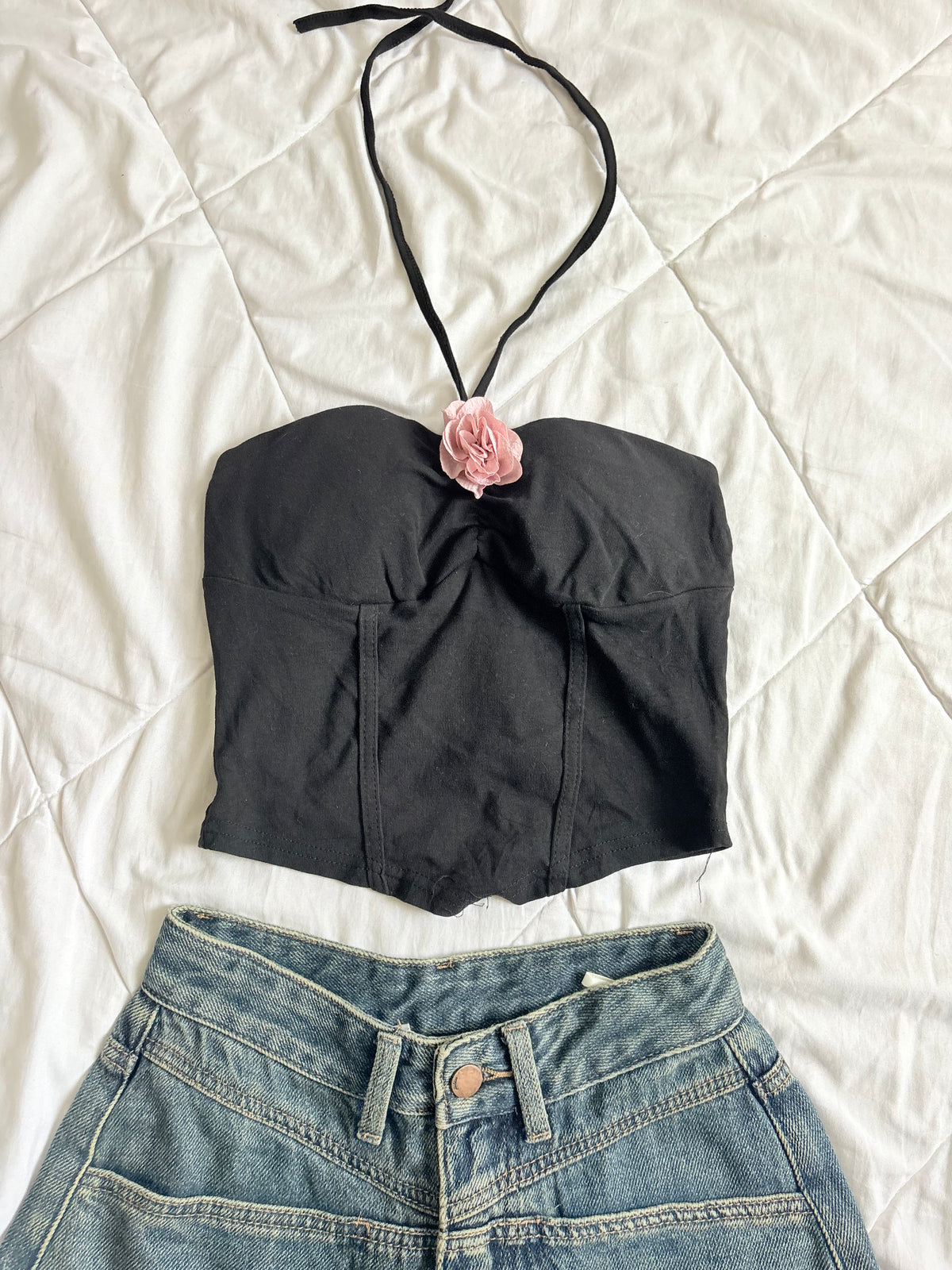 Flower applique top