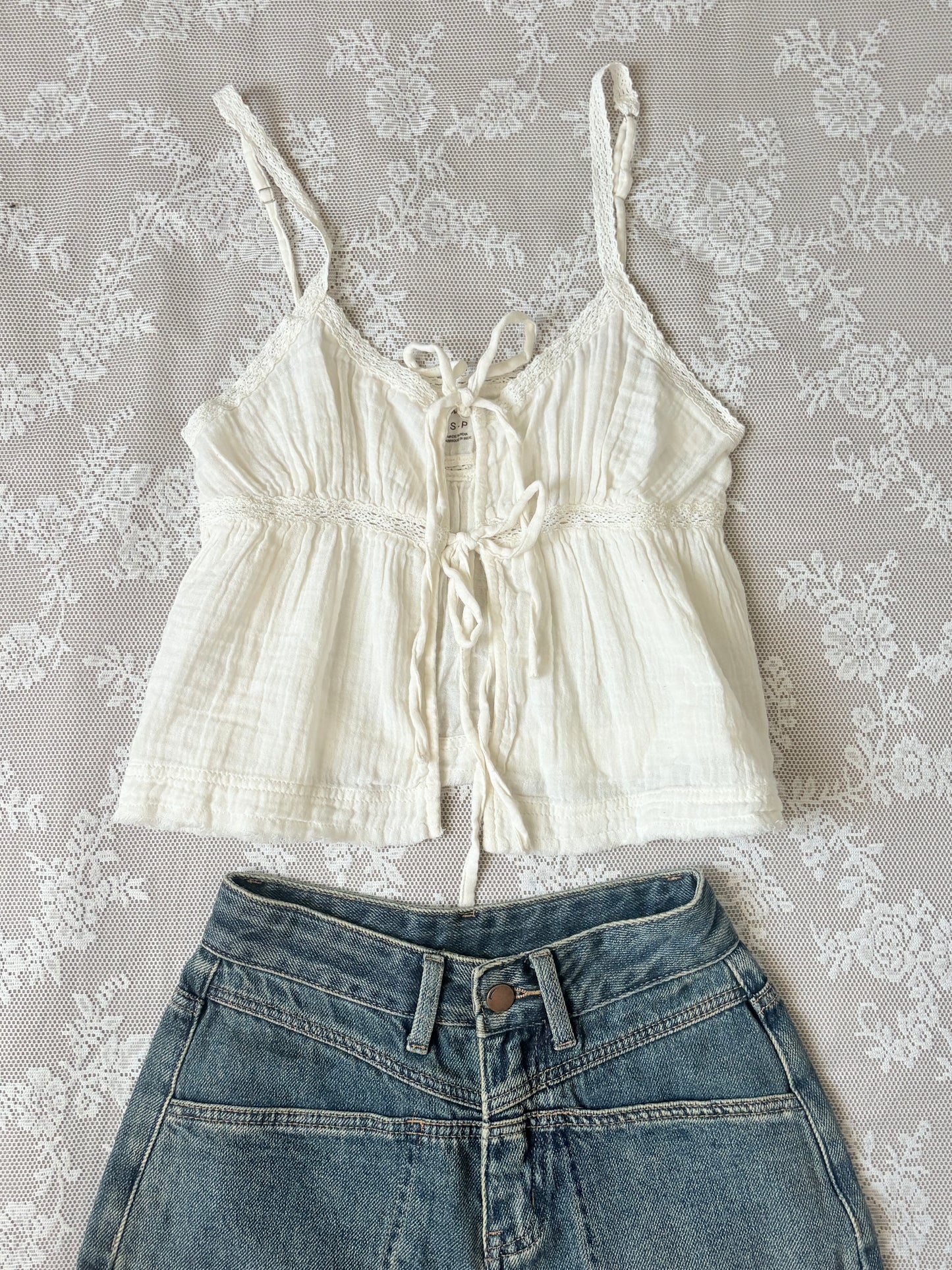Muslin tie top