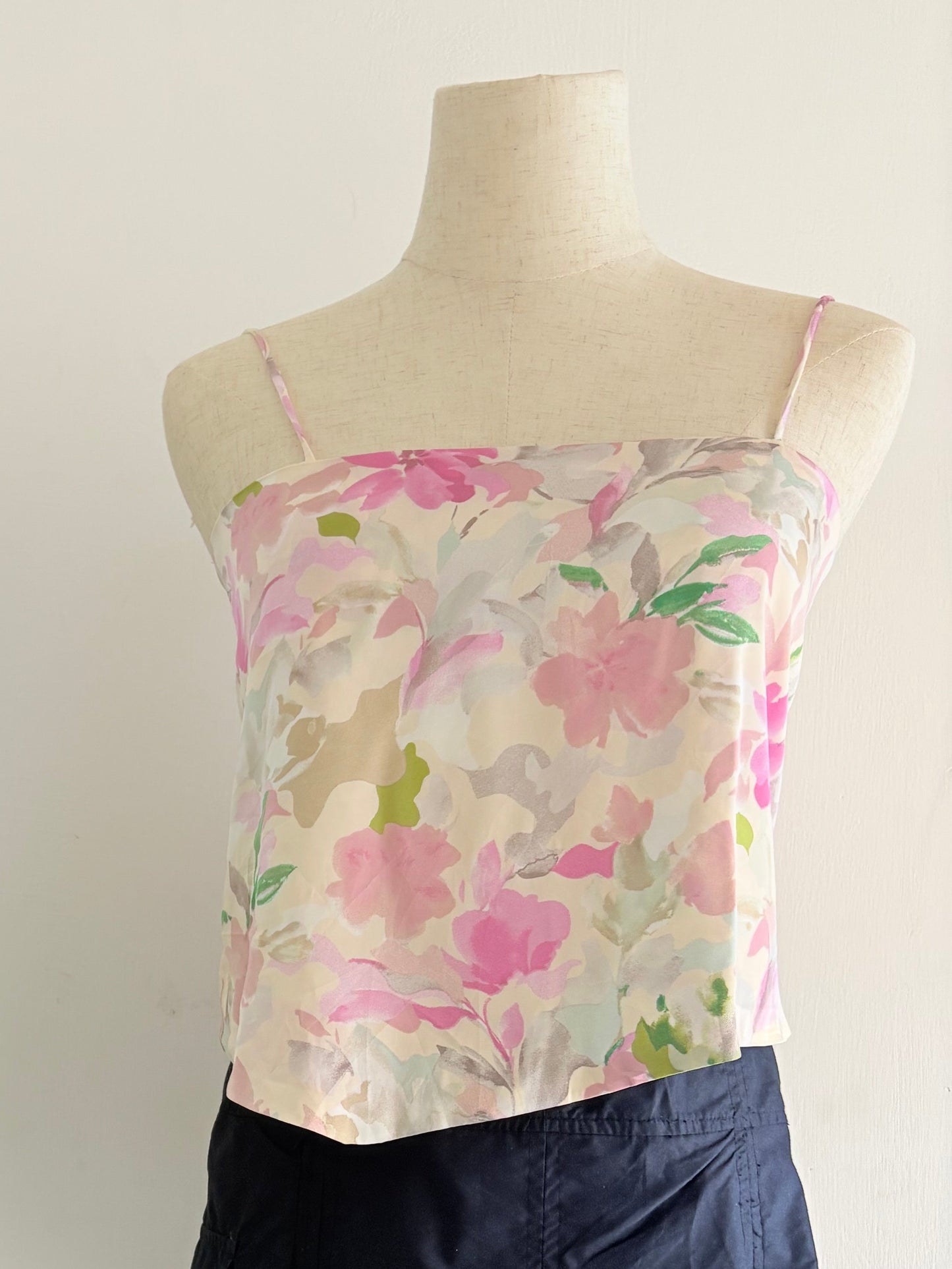 Pink satin top