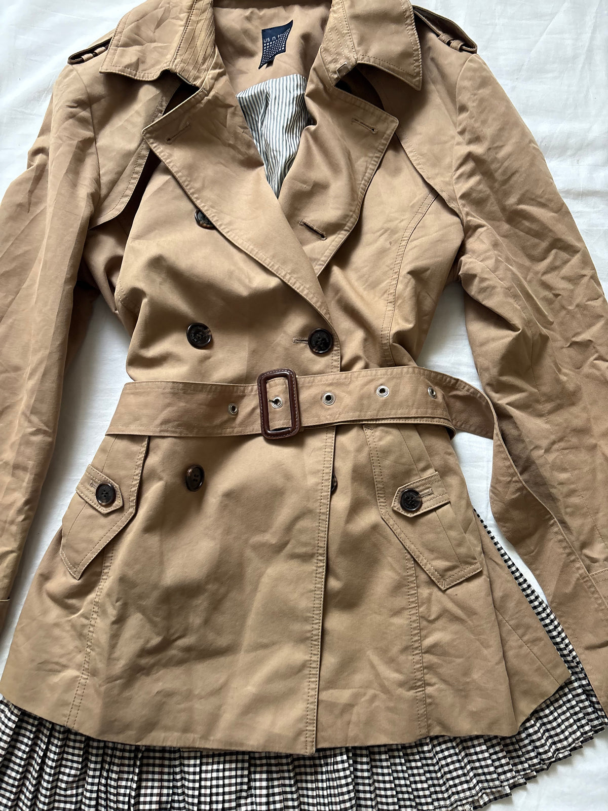 Camel trench coat