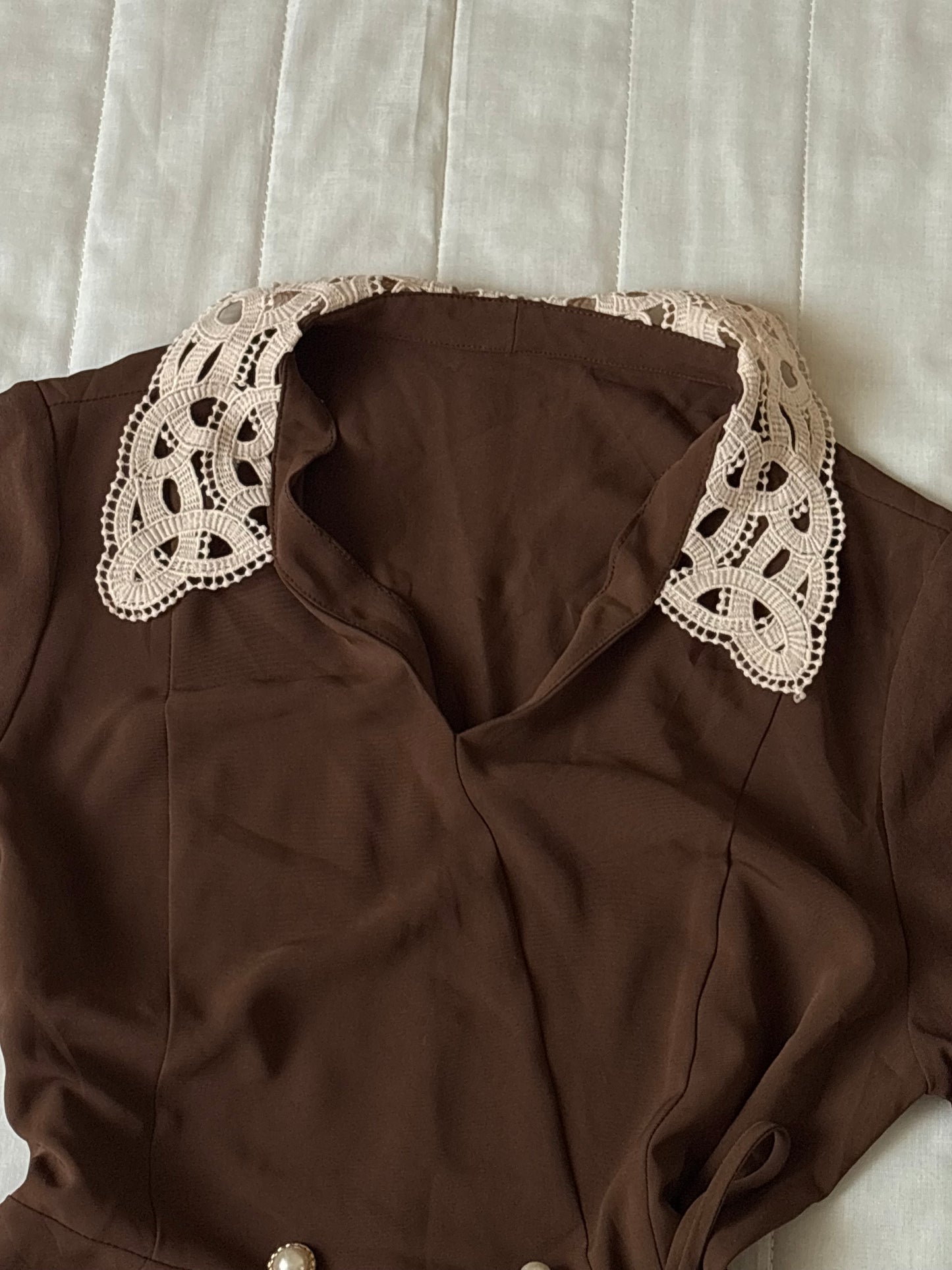 Brown tie top