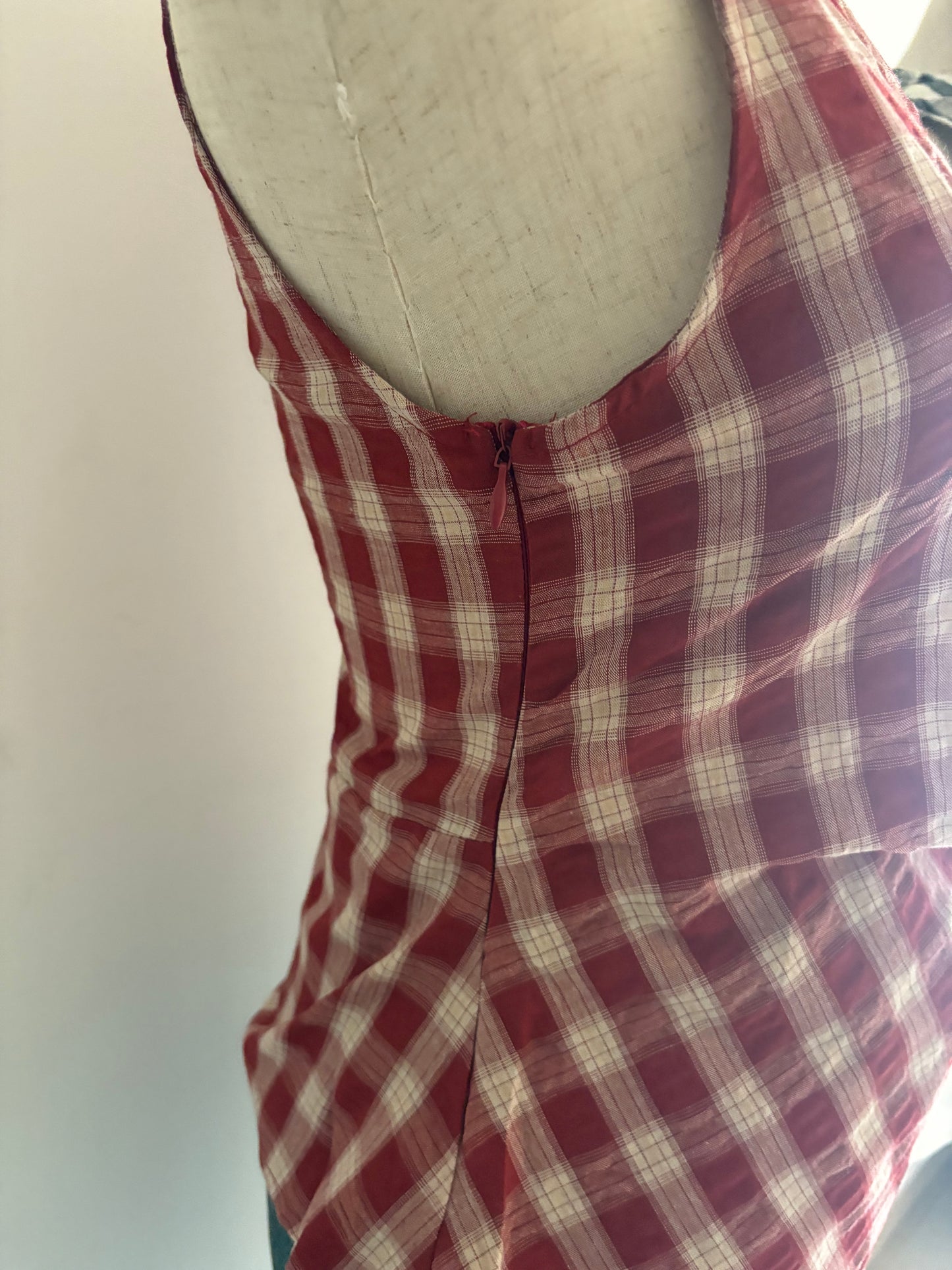 Wgwe Plaid fitted top