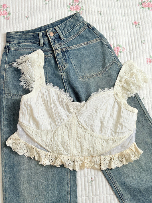 Eyelet corset top