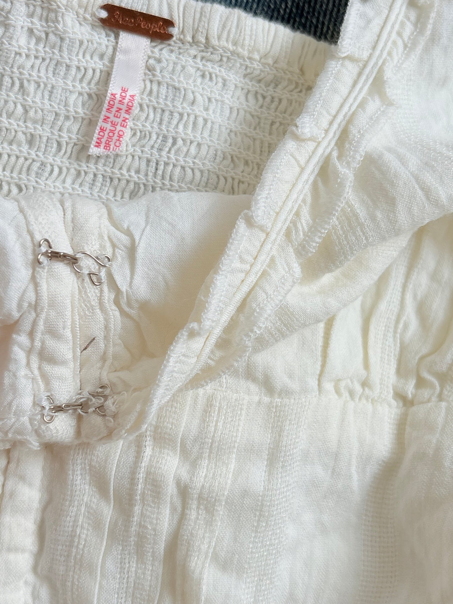 Cream tie top