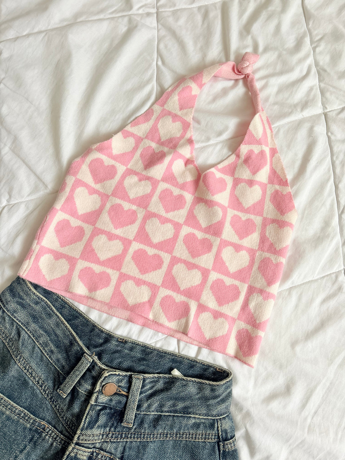 Hearts halter top