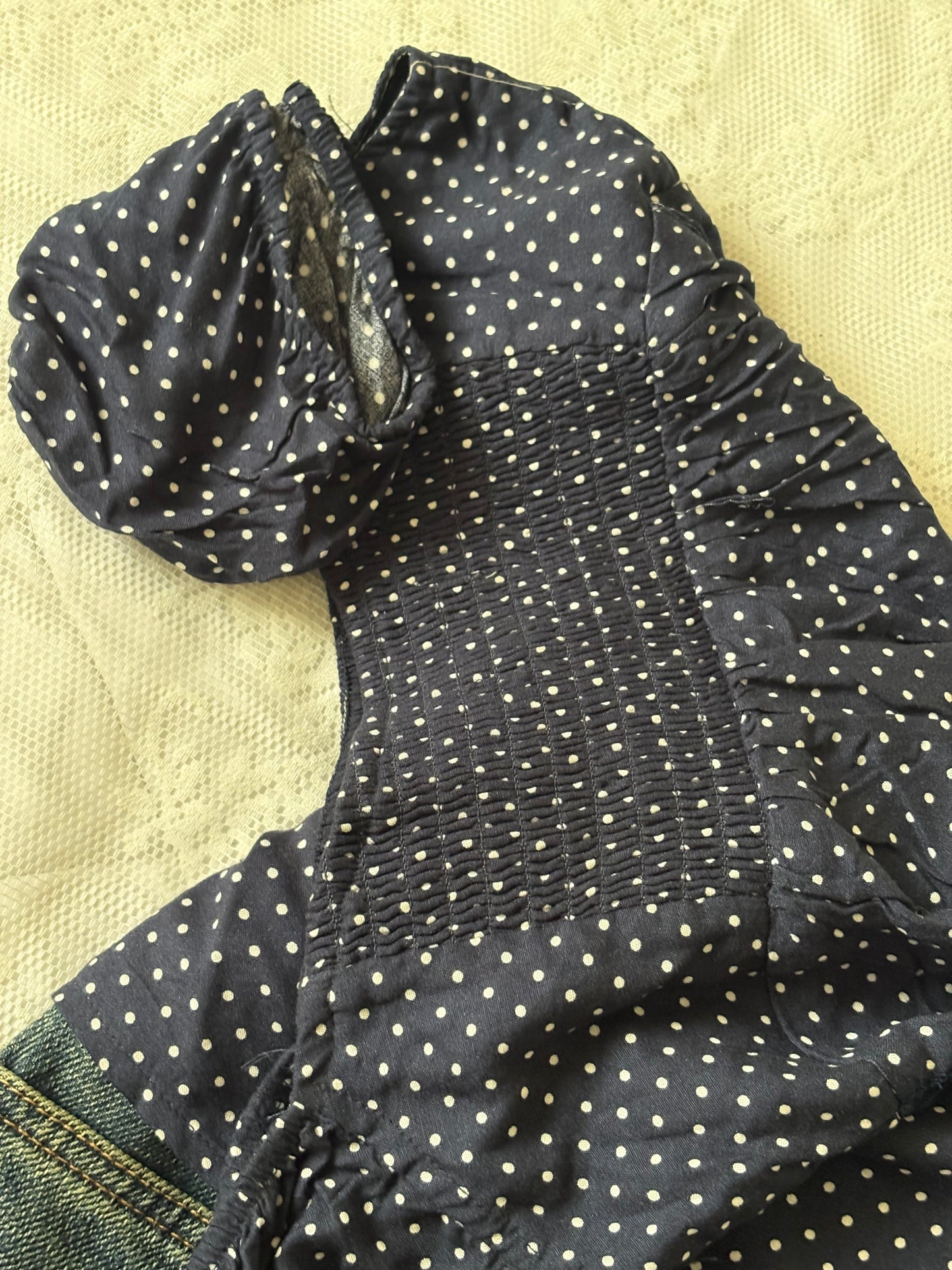 Hollister navy polka