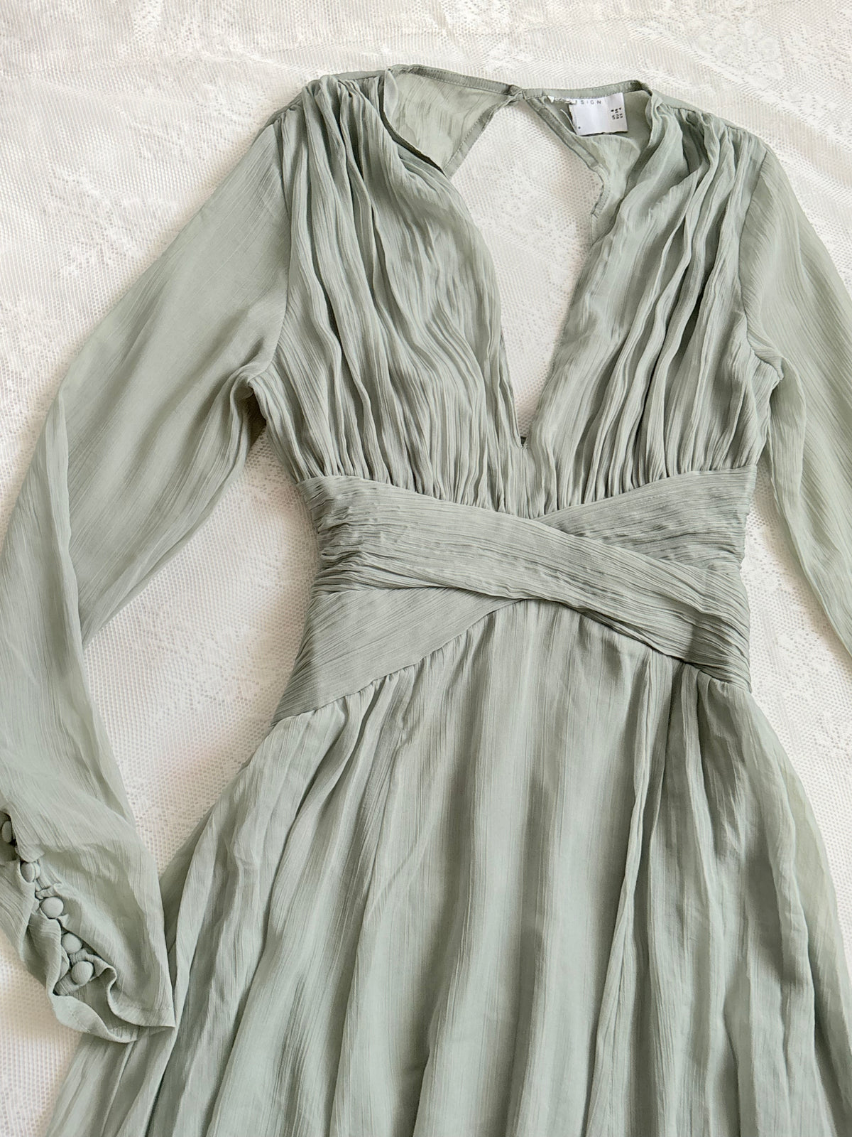 Sage green long dress