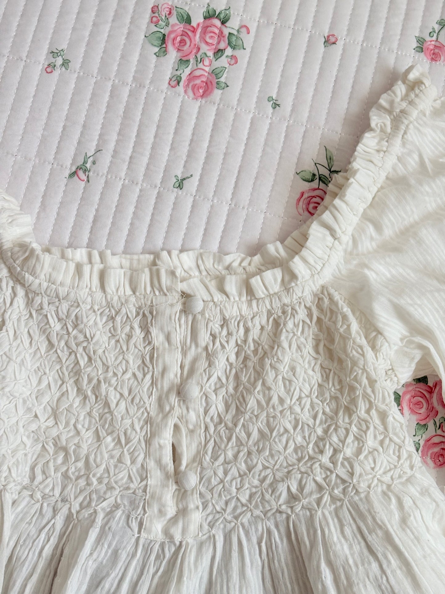 White smocked