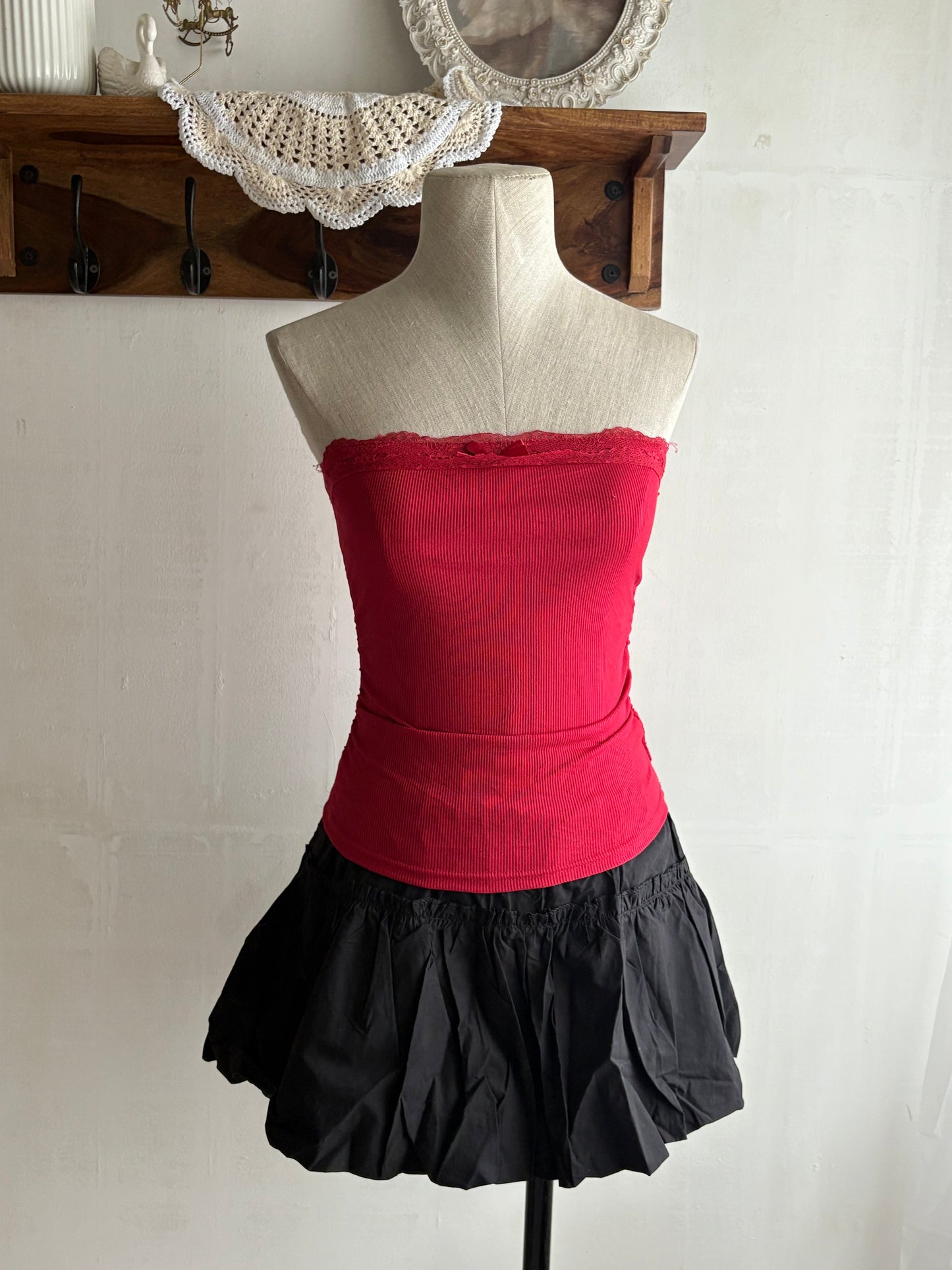Red tube top