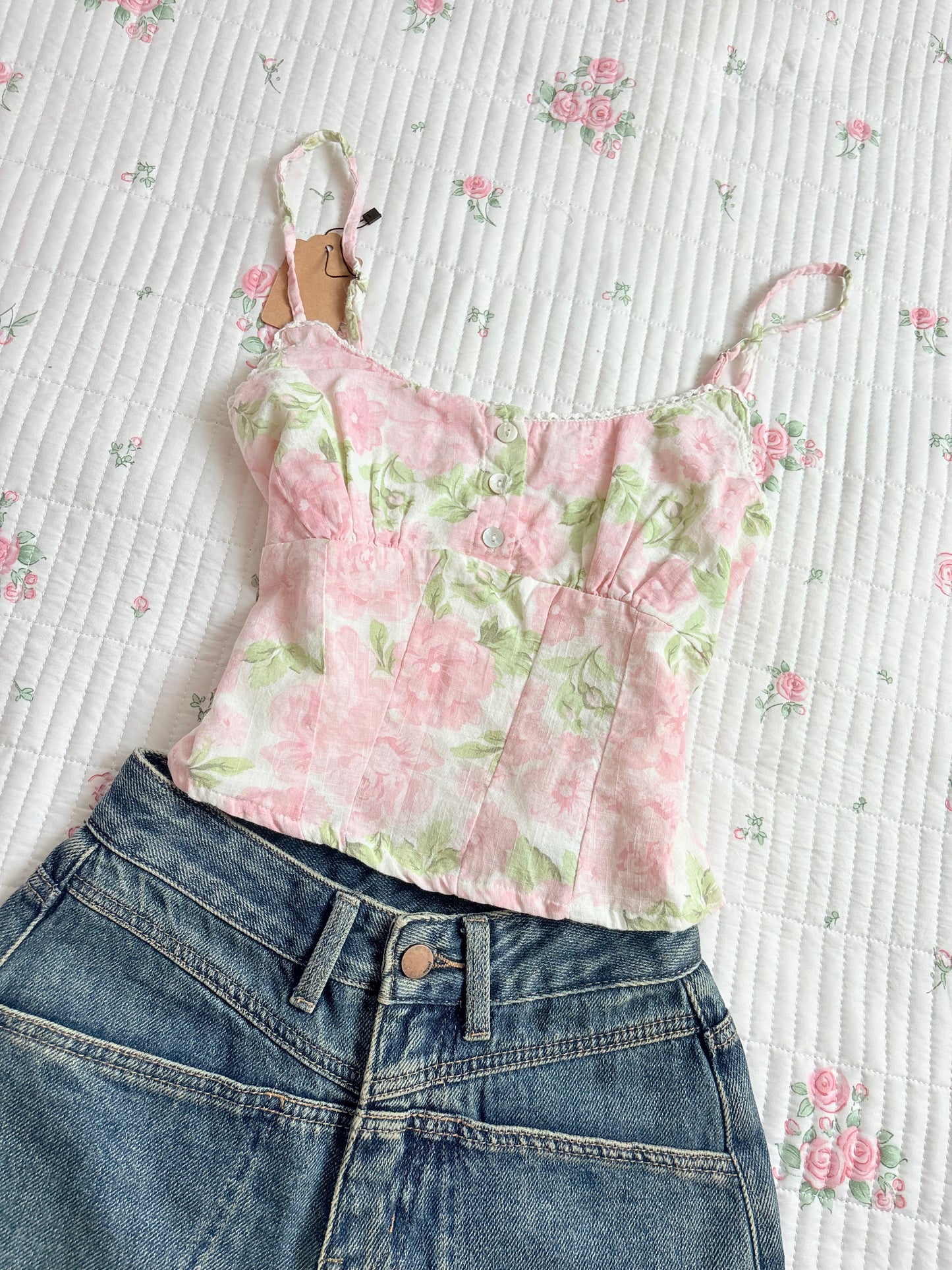 Pink floral top