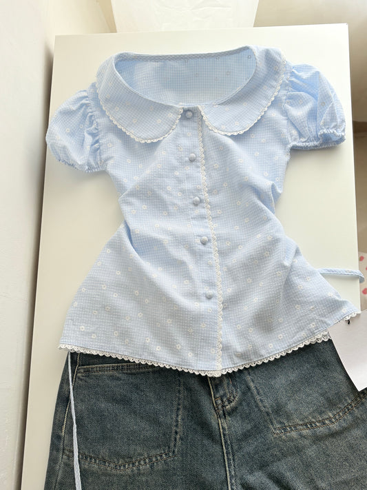 Blue tunic top