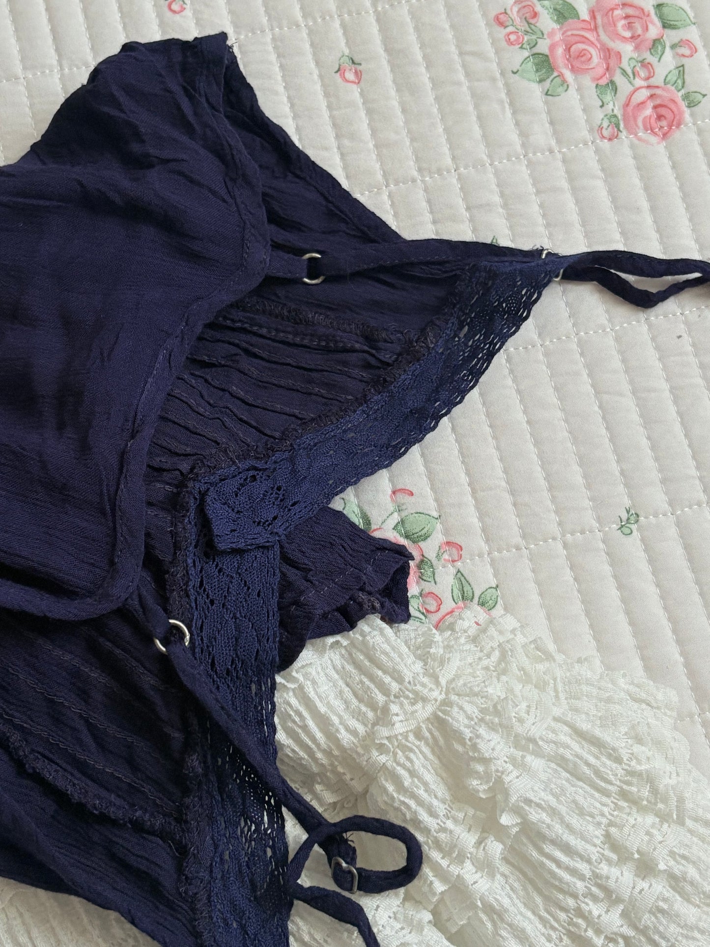 Navy lace cami