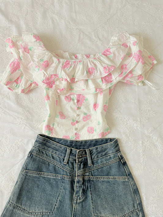 Pink floral top