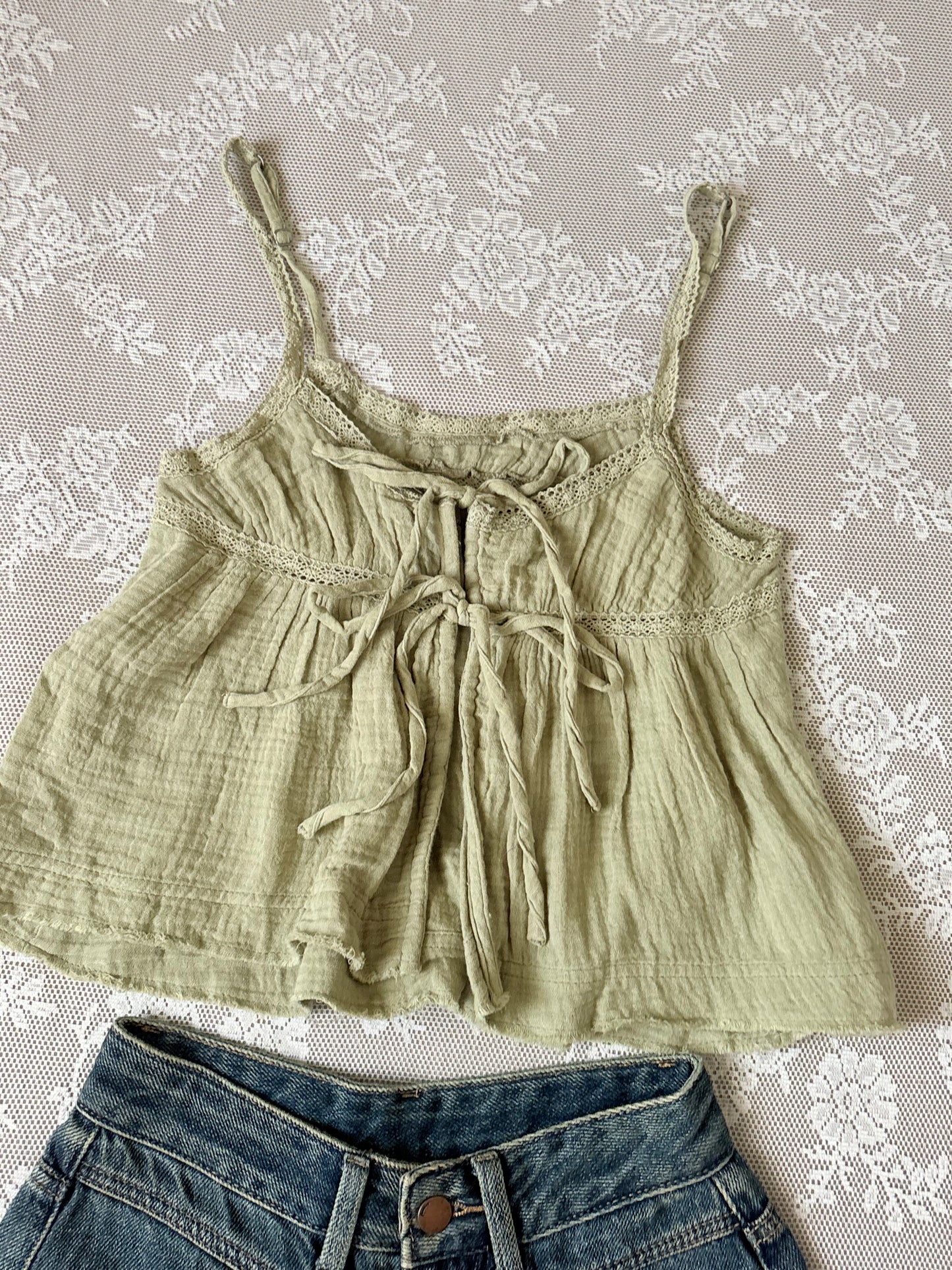 Muslin tie top