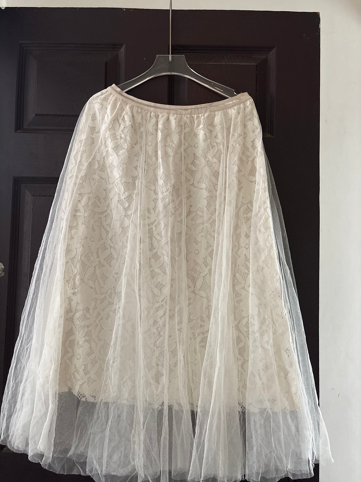 White tulle skirt