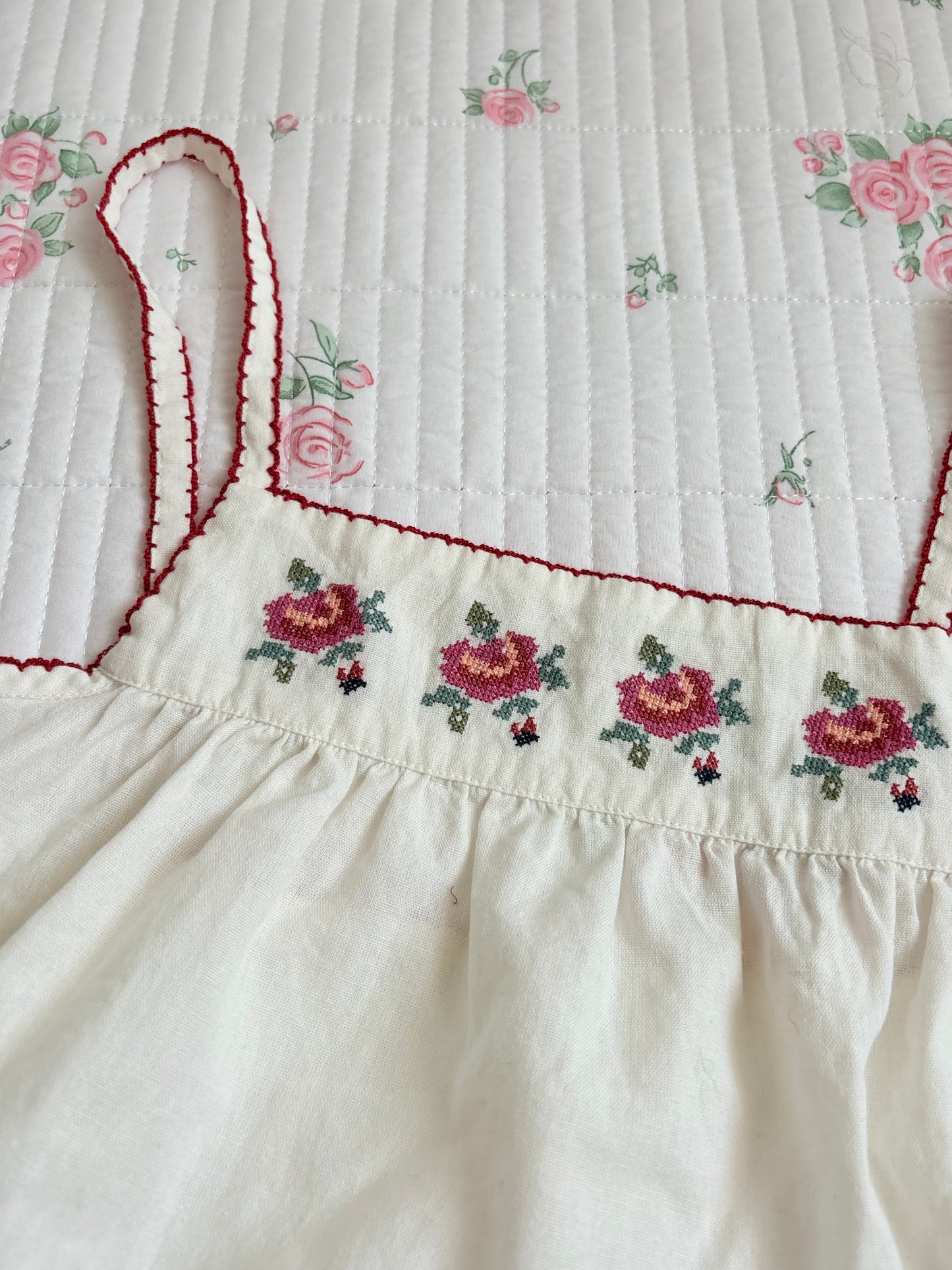 Red embroidered top