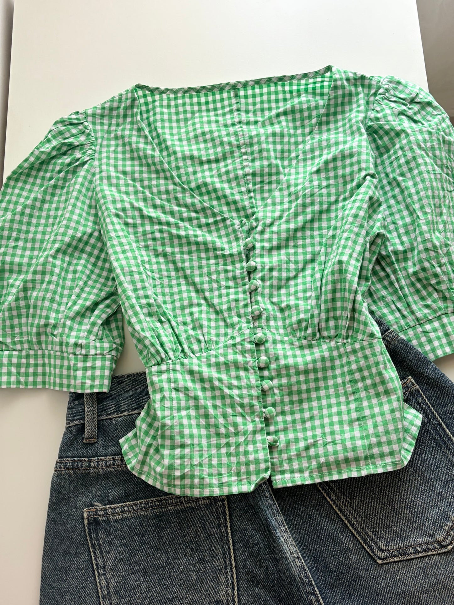 Green gingham