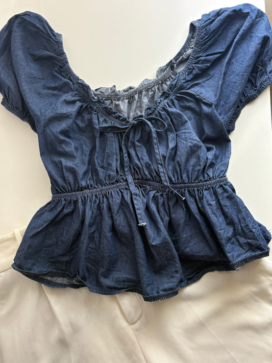 Denim doll top