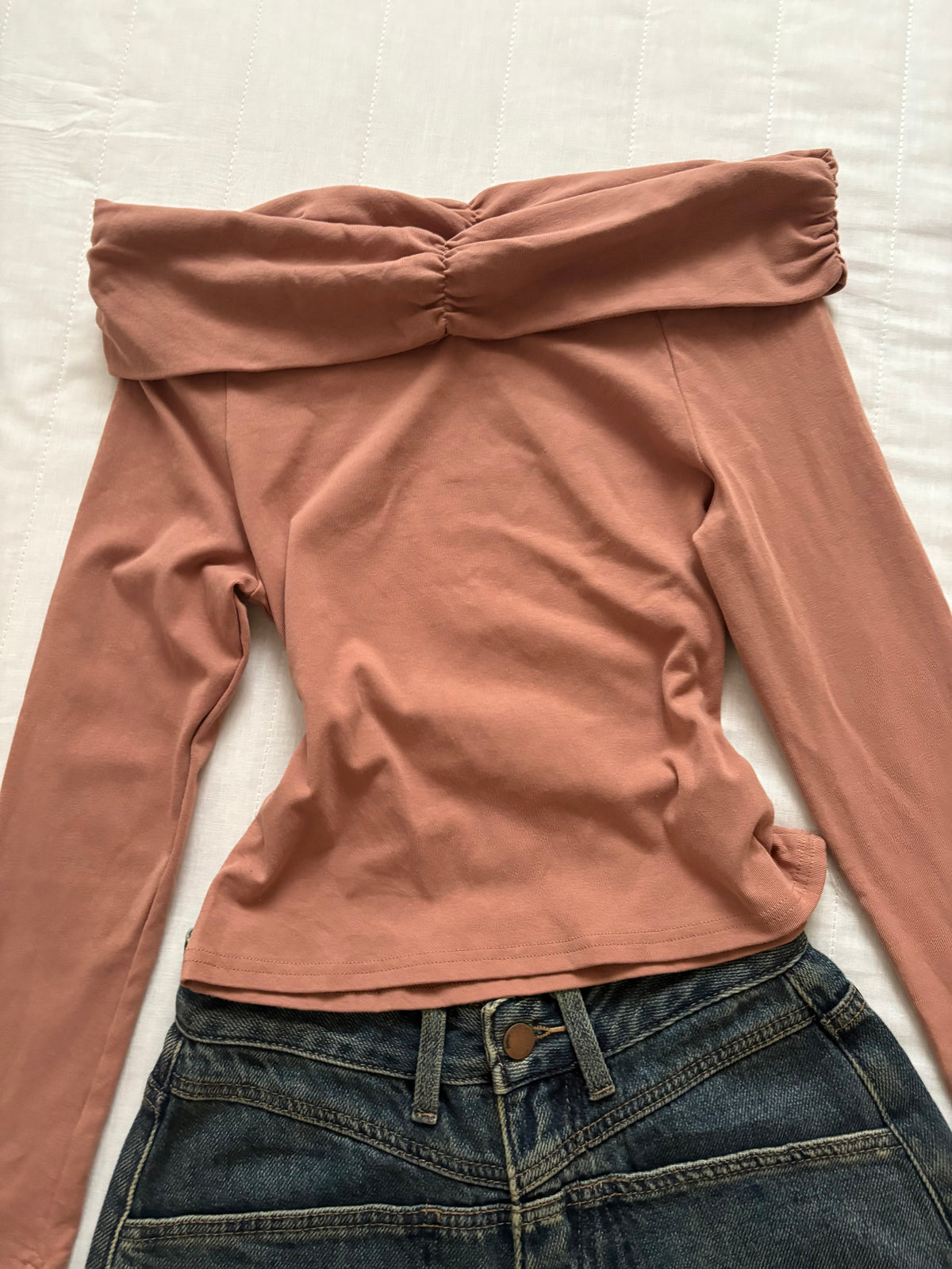 Tan off shoulder