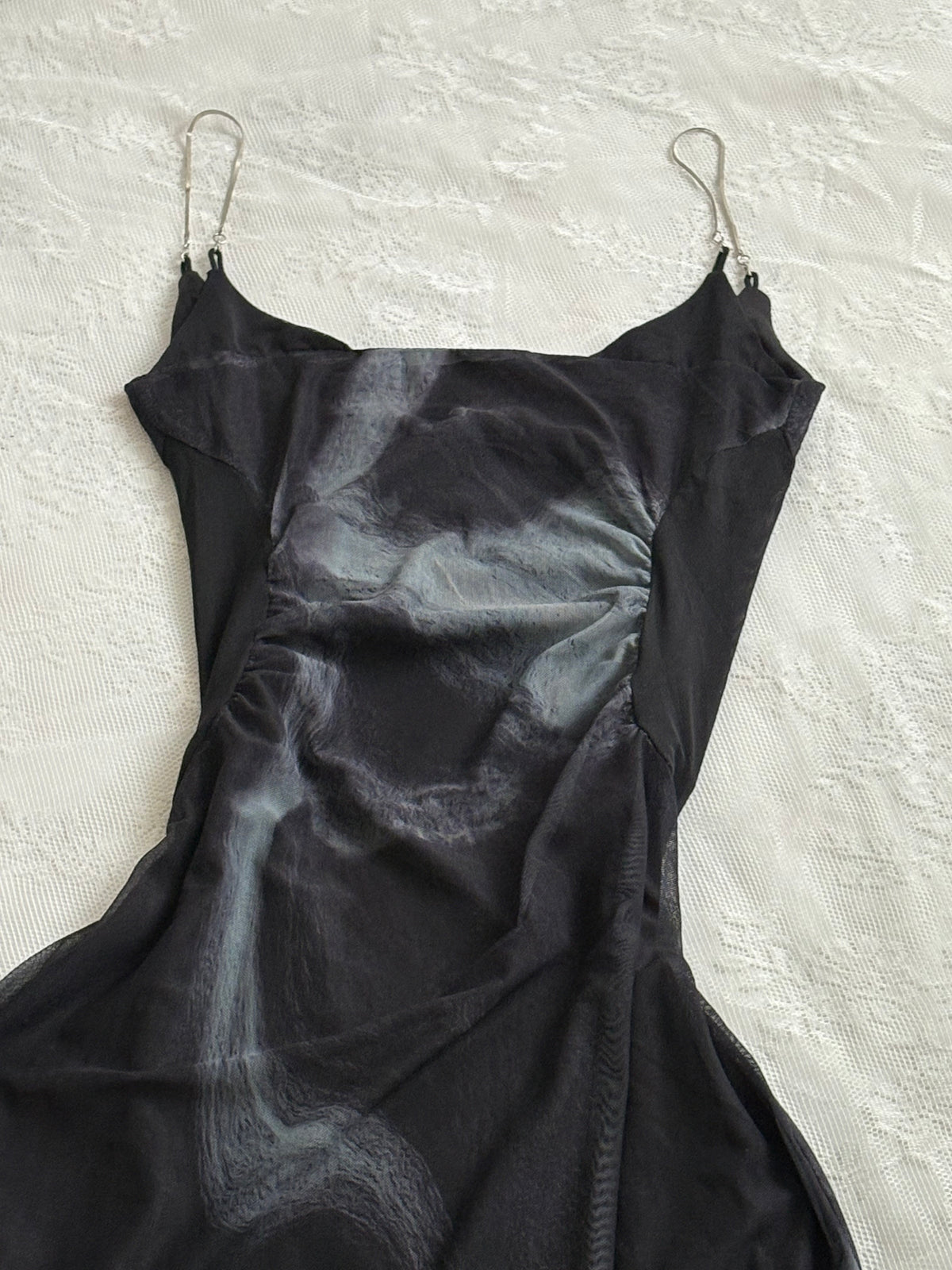Black mesh dress