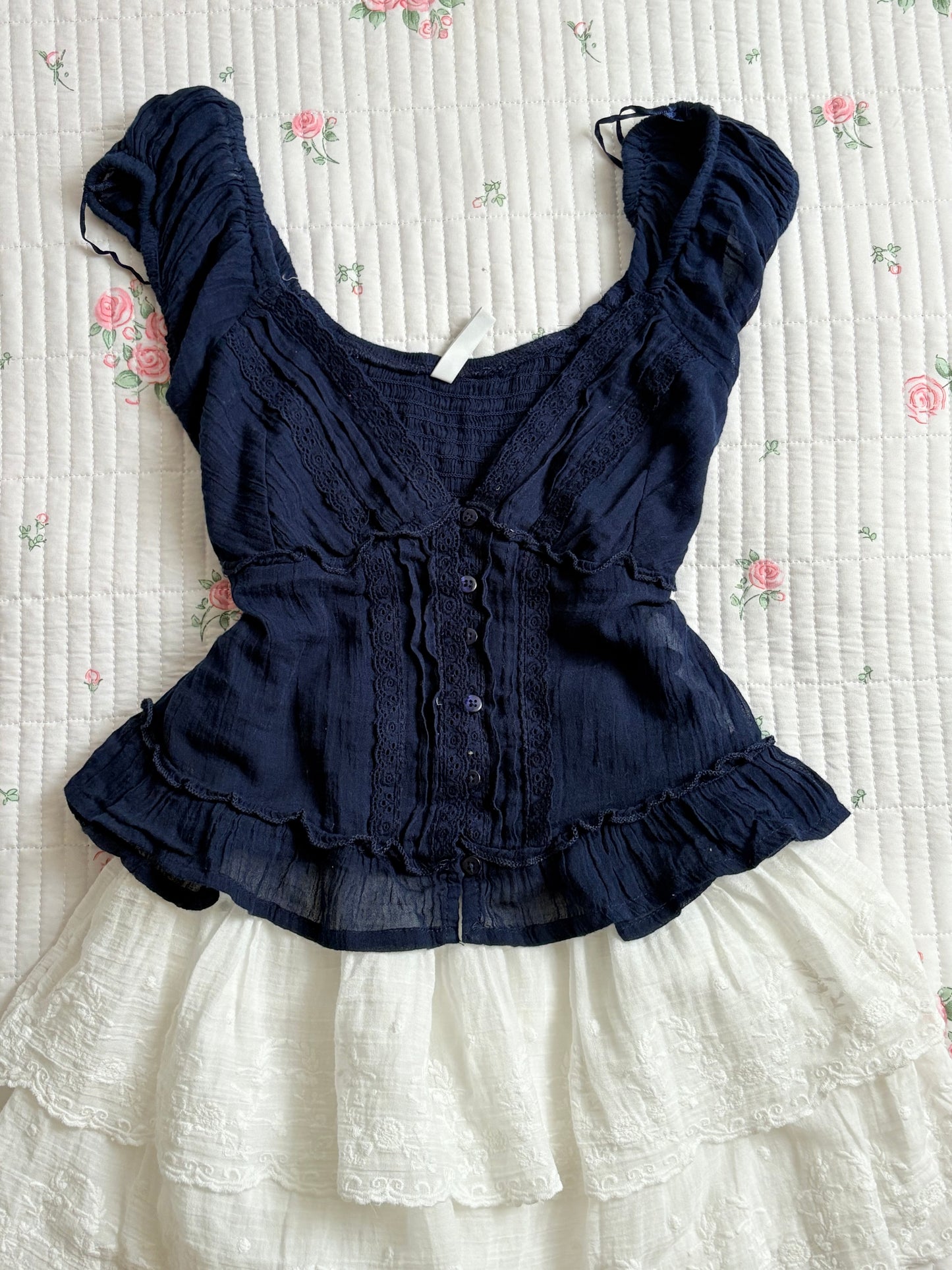 Navy babydoll rop