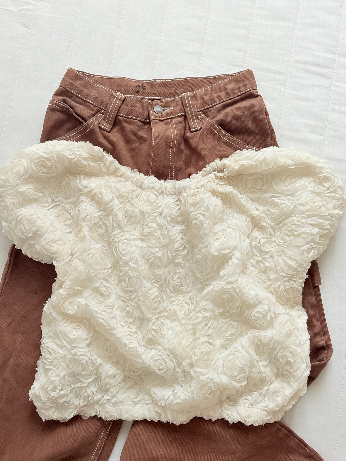 Floral applique top