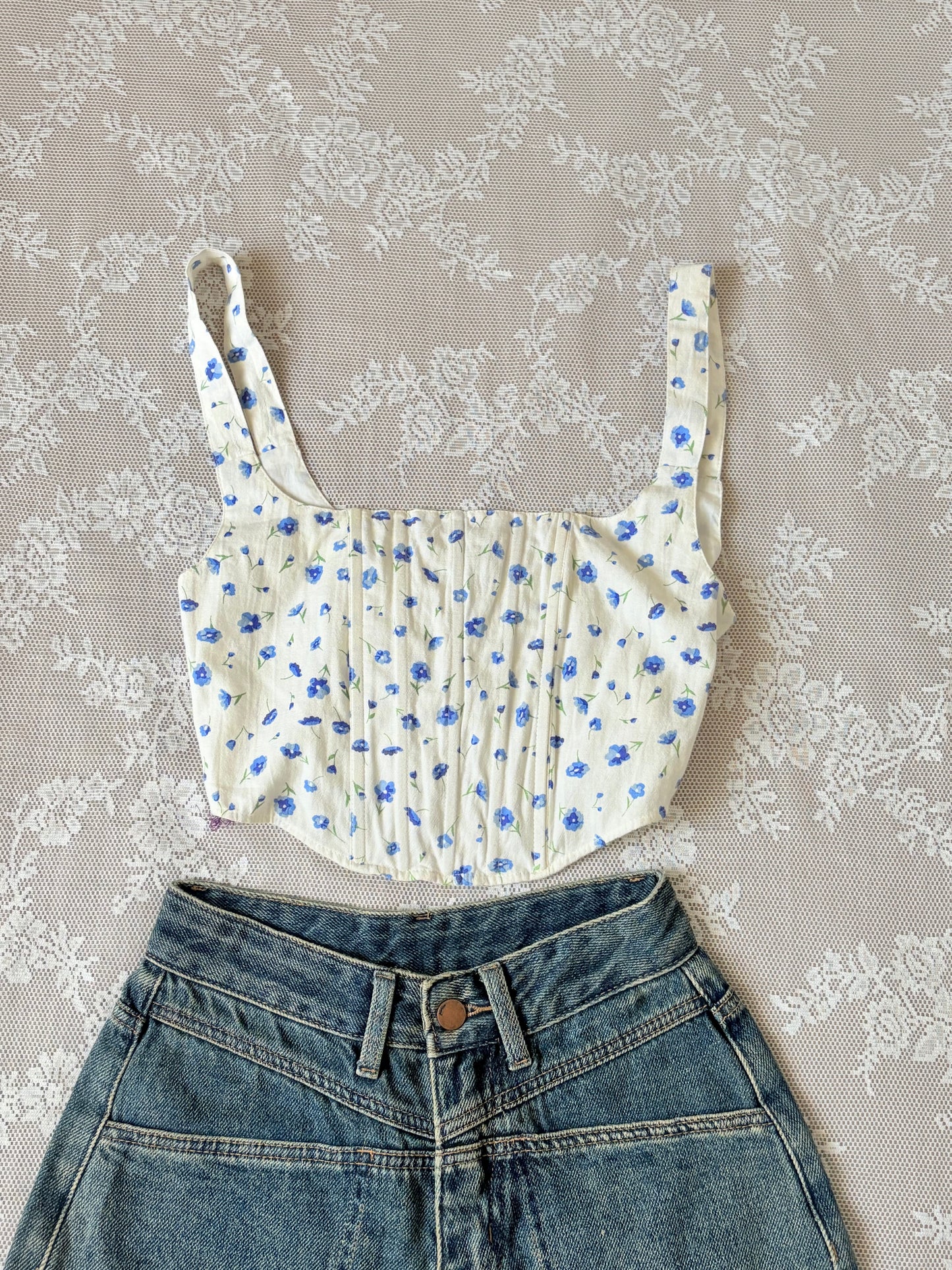 Blue corset