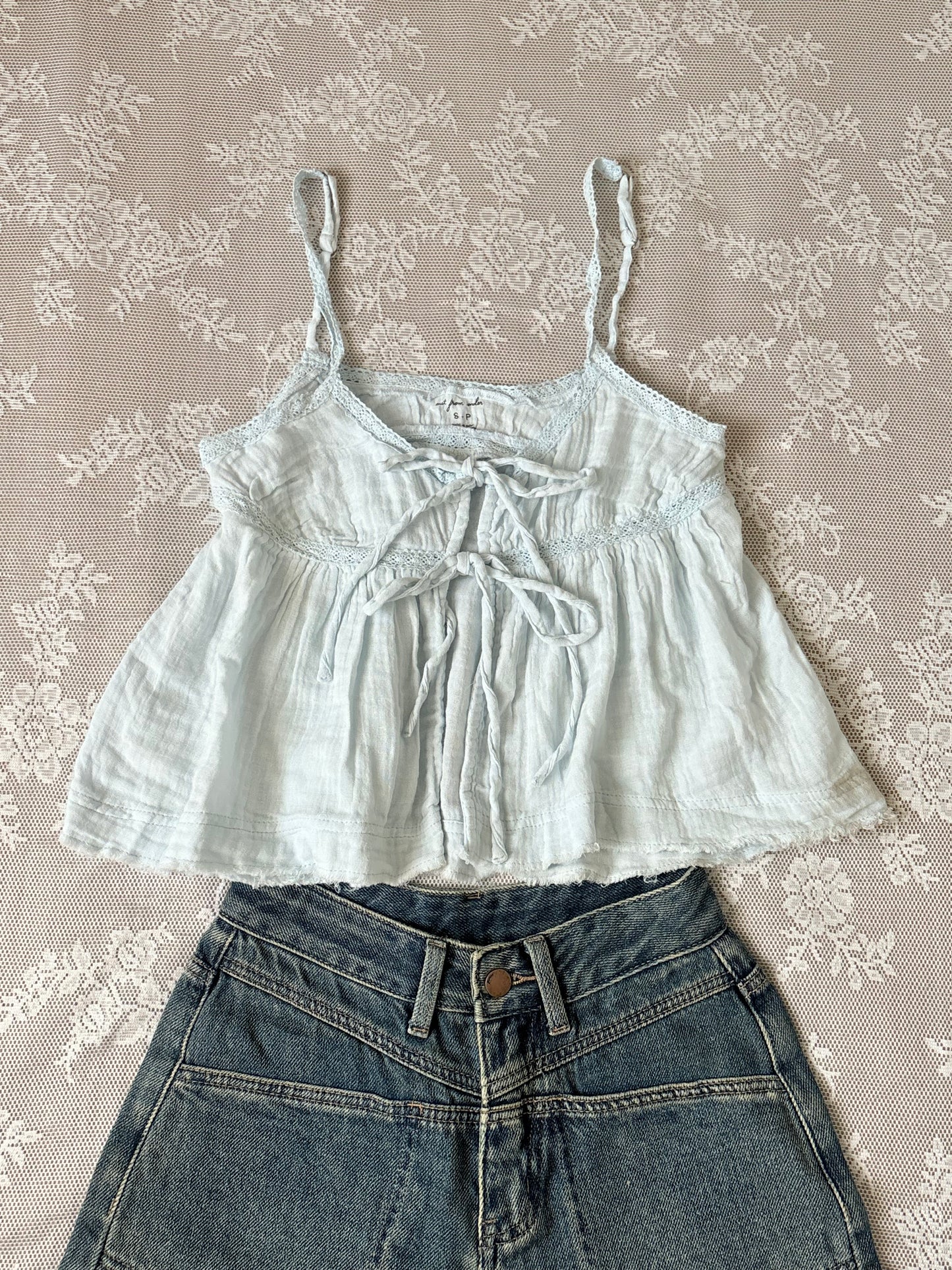 Muslin tie top