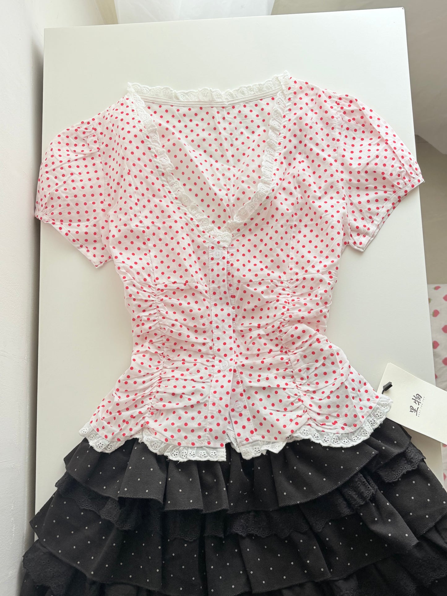Ruby polka top
