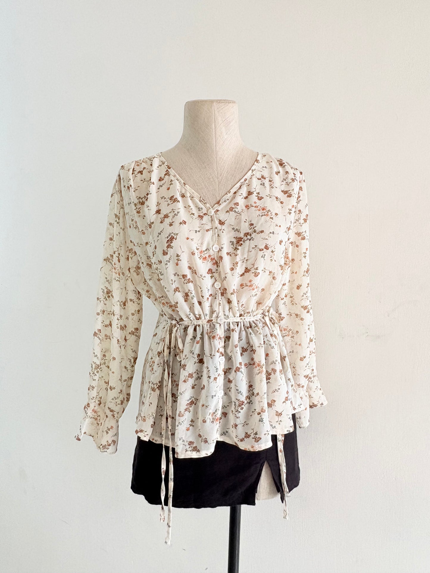 Floral tie top