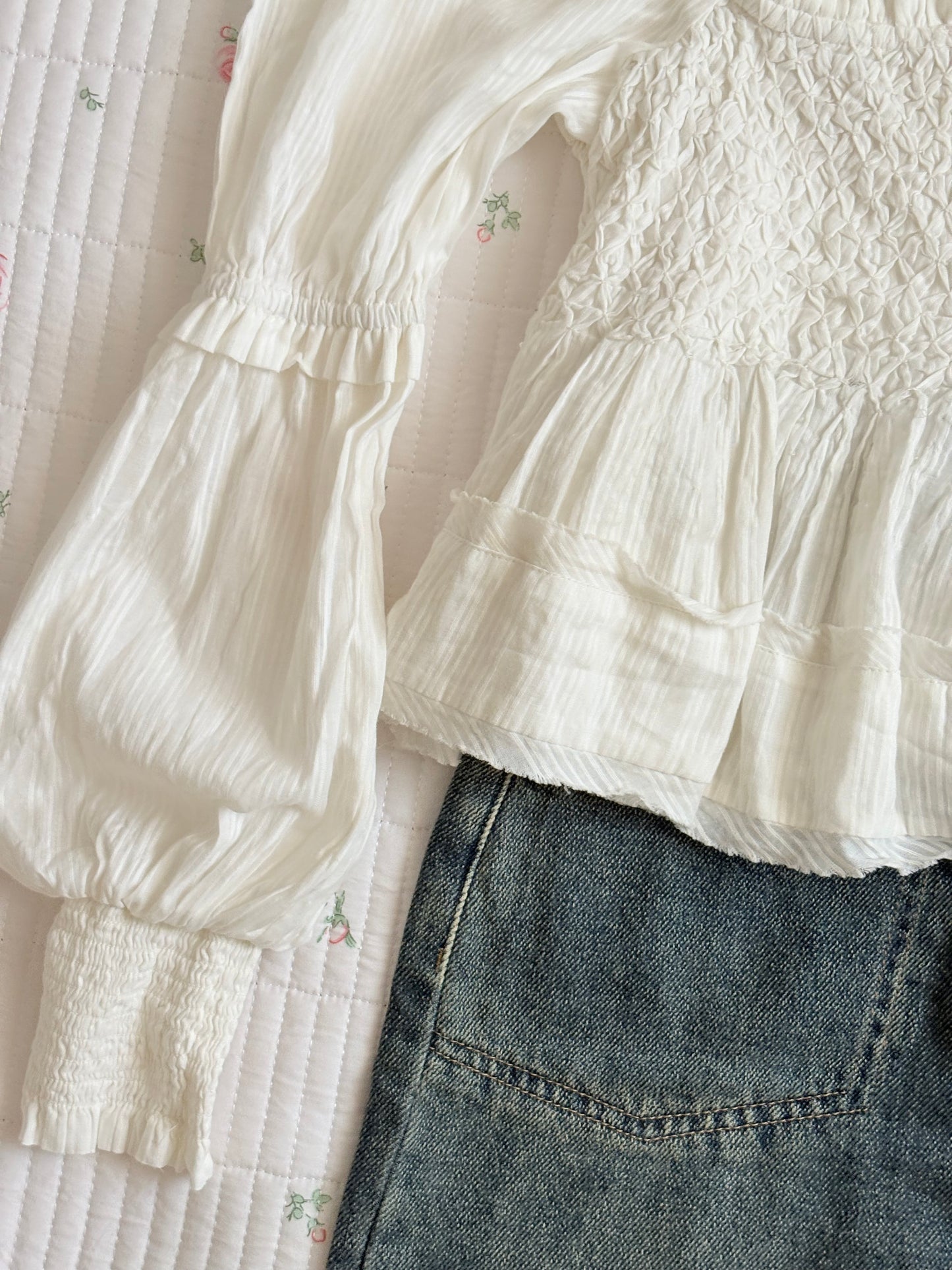 White smocked