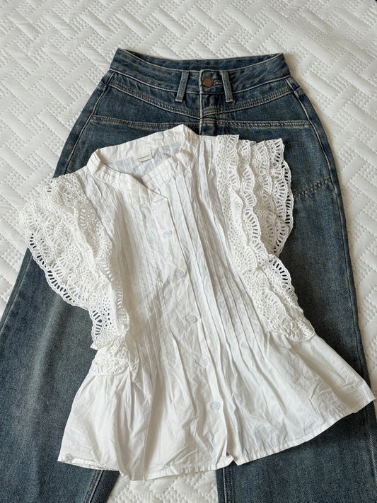 White embroidered top