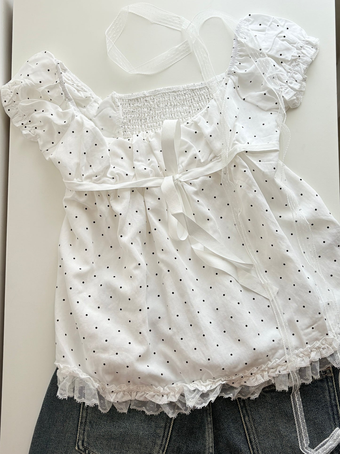 Ariel polka tops