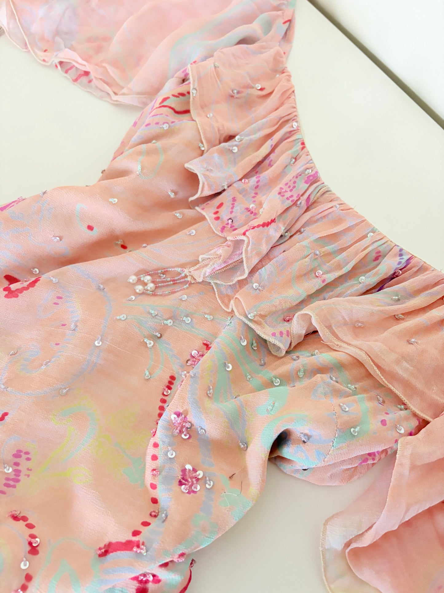 Peach studded top