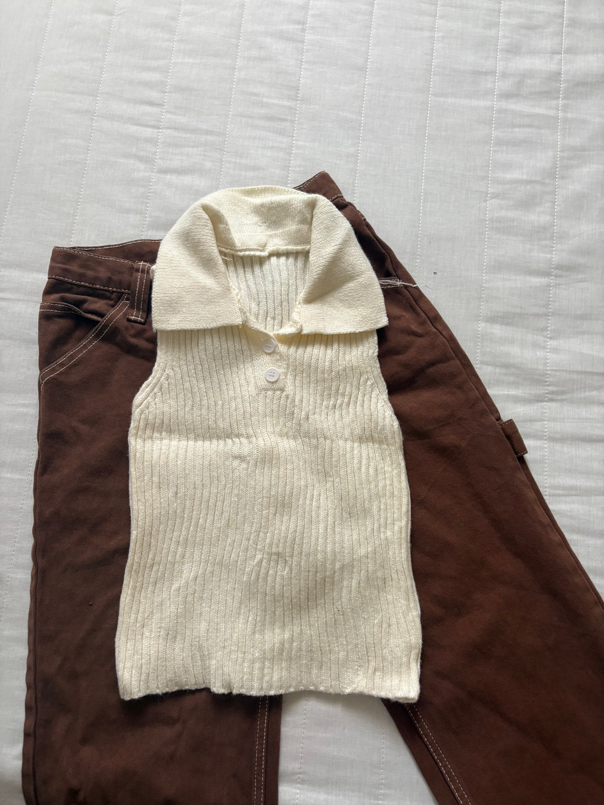 Cream vest