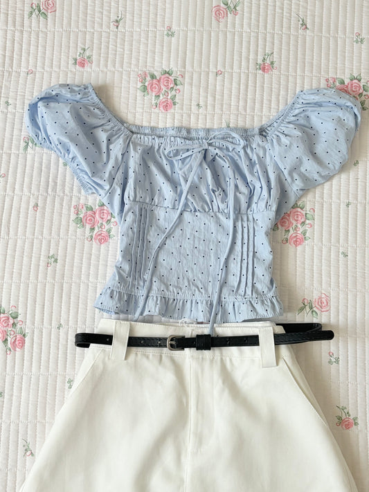 Blue polka