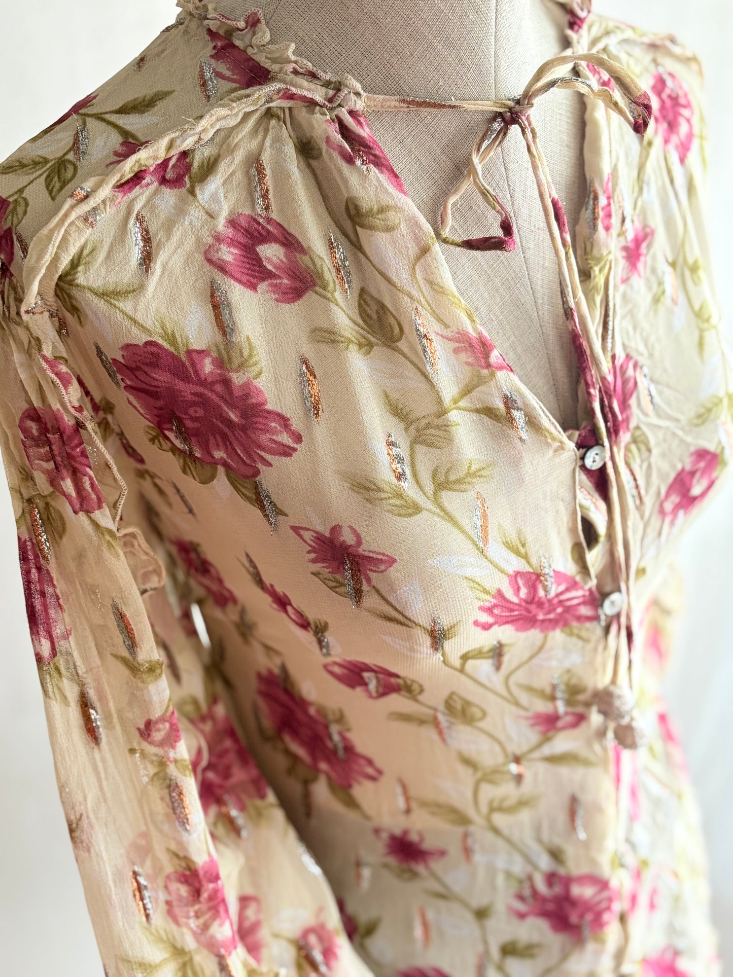 Floral buttoned down