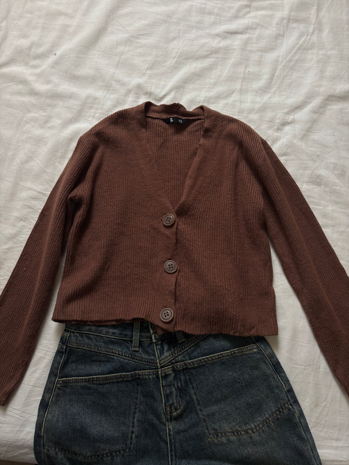 Brown cardigan