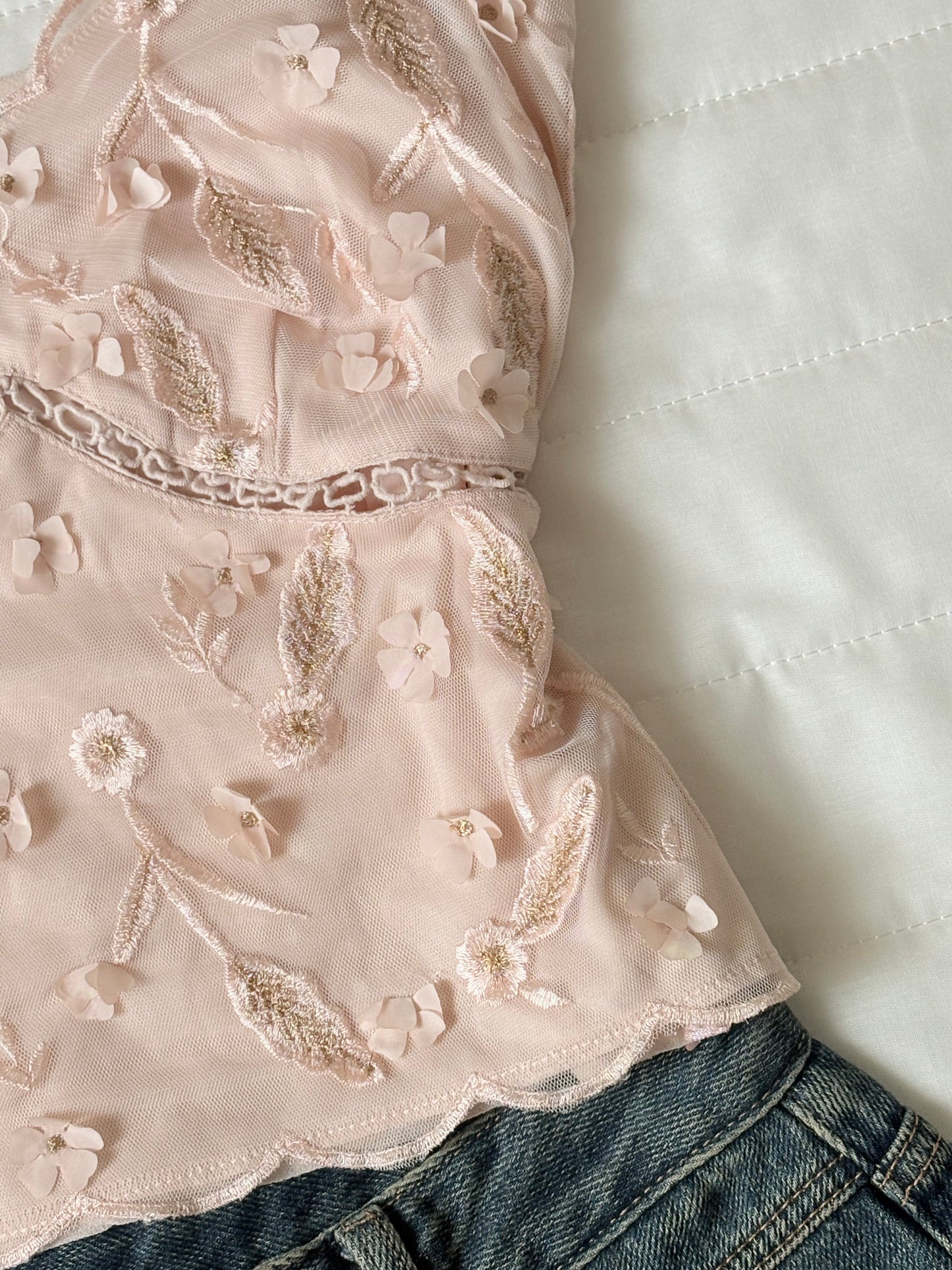 Peach applique
