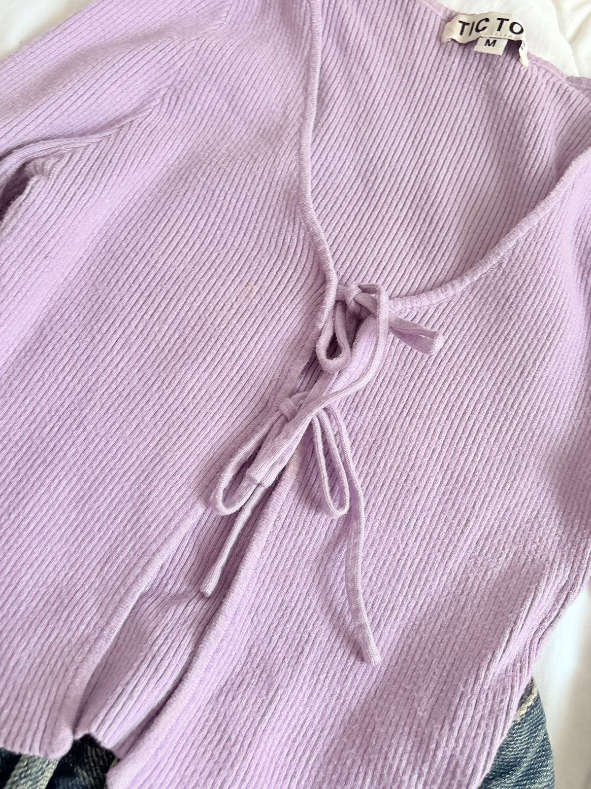 Lavender tie top