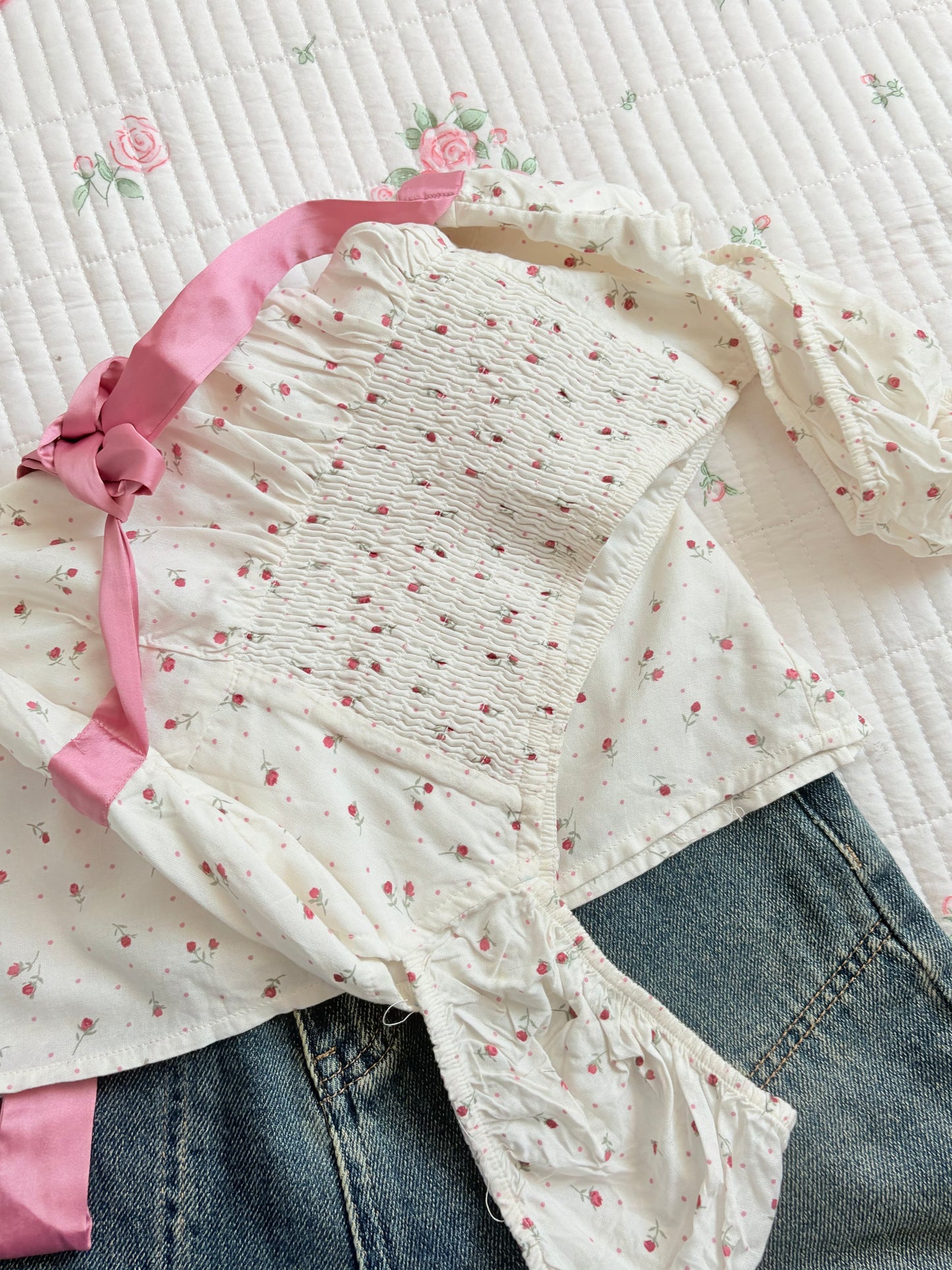 Babydoll ribbon top