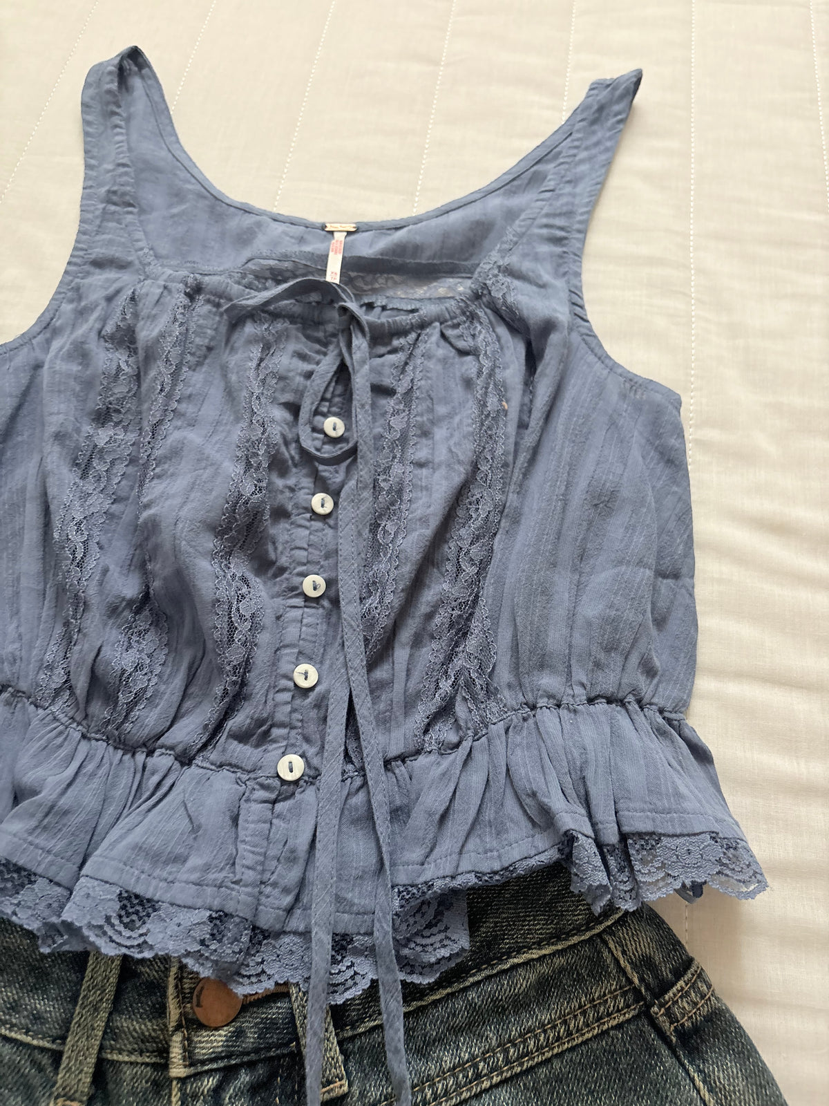 Blue cotton top