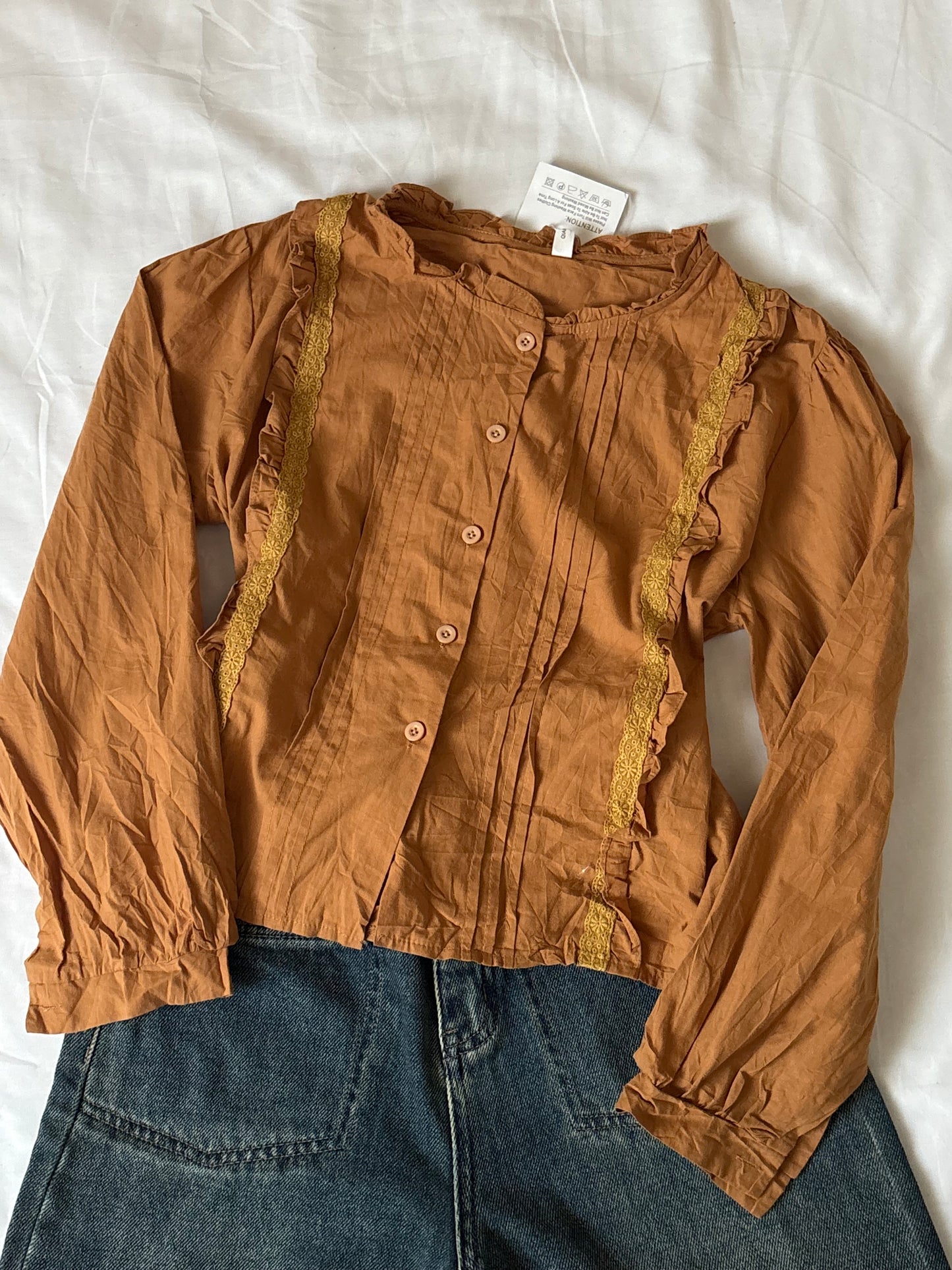 Mustard lace top