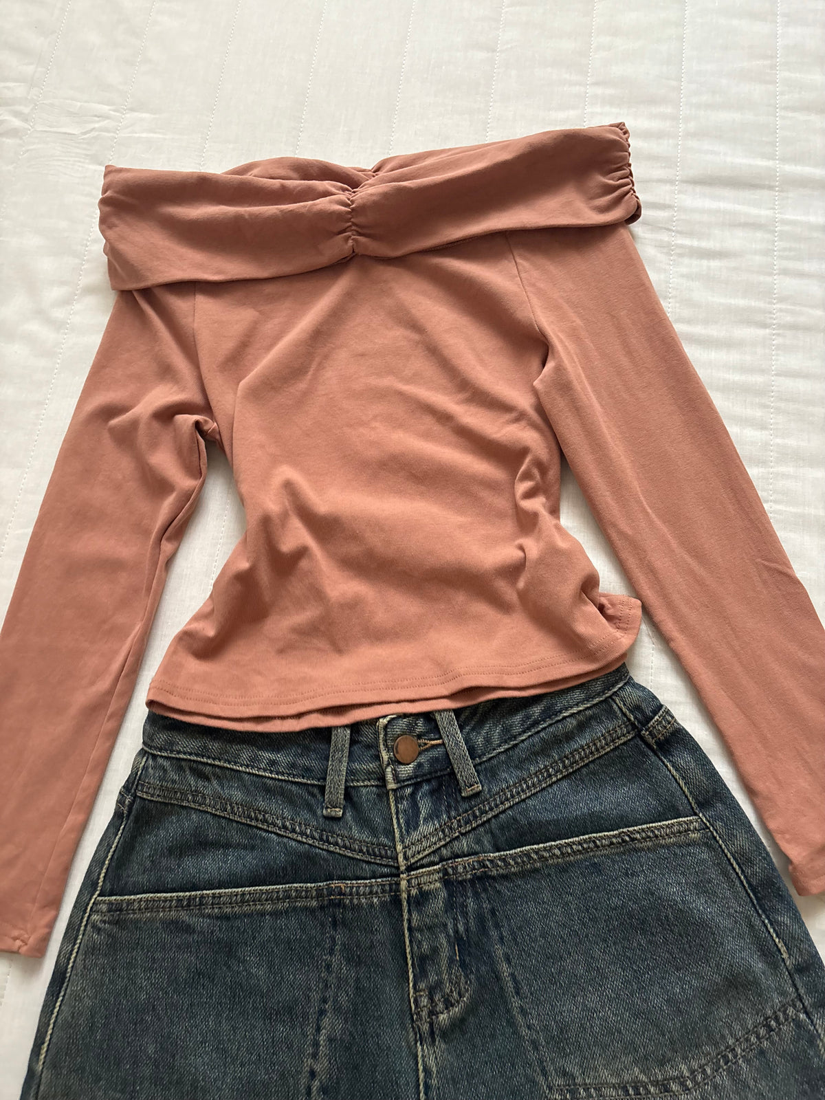 Tan off shoulder