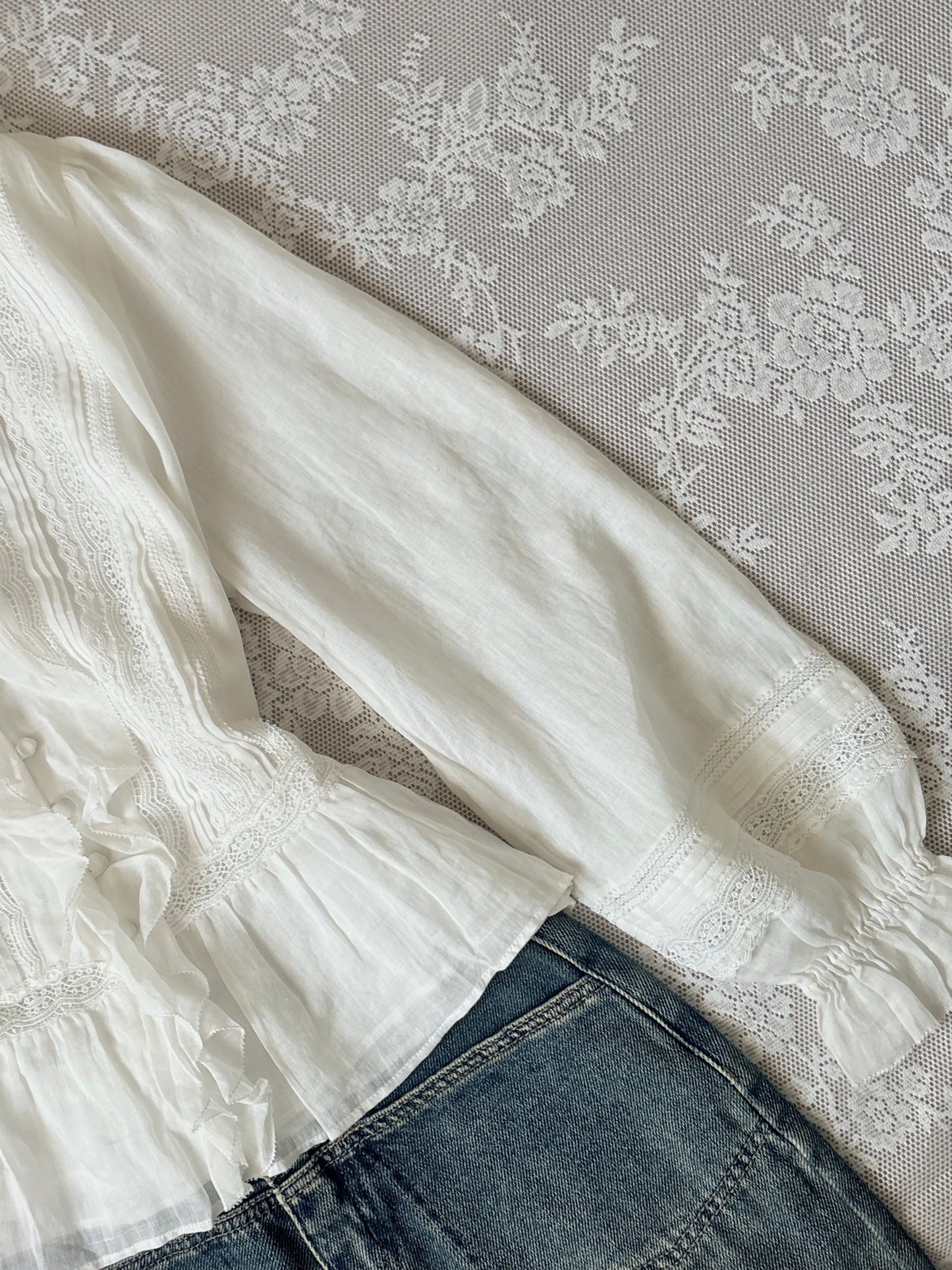 White embroidered top